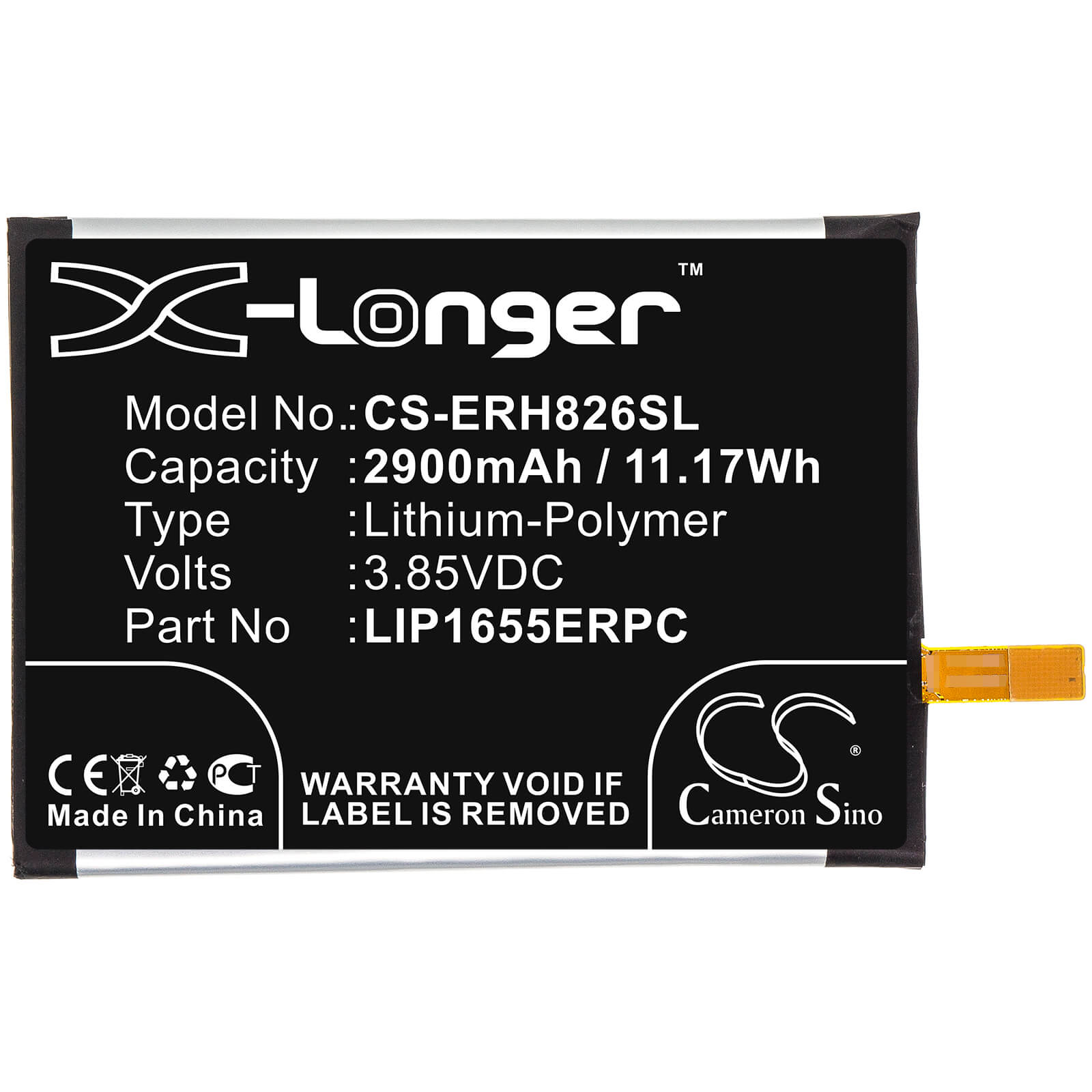Li - Polymer Battery fits Sony, 1310 - 1782, Lip1655erpc 3.85V, 2900mAh - Batterybuyer.ca