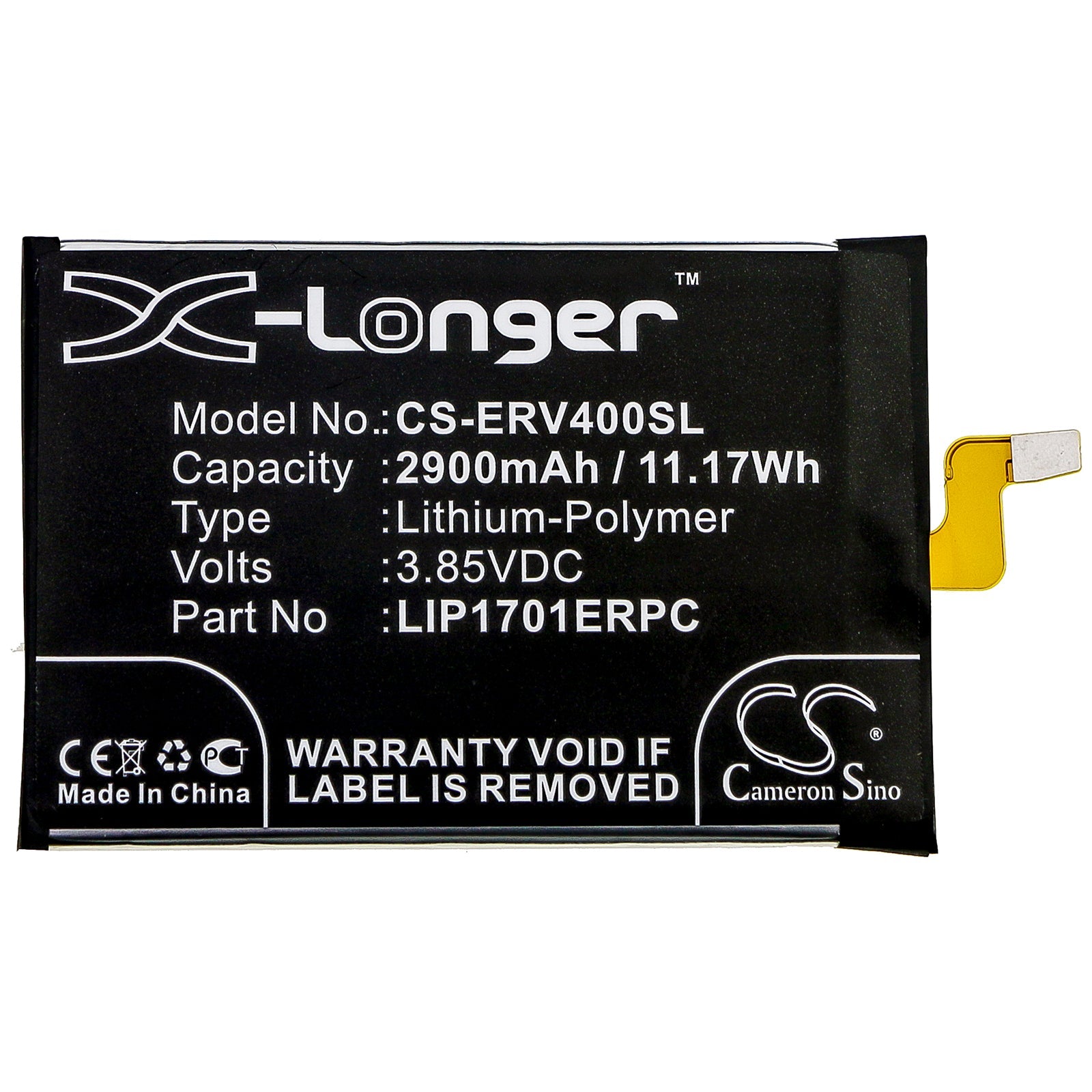 Li-Polymer Battery fits Sony, 802so, J8110, J8170 3.85V, 2900mAh Mobile & SmartPhone Cameron Sino Technology Limited