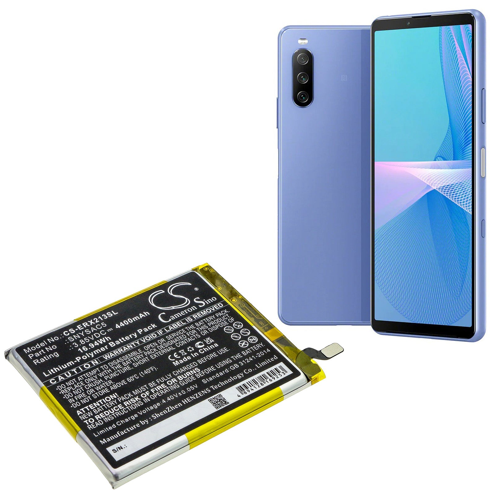 Li-Polymer Battery fits Sony, A102so, Pdx-213, So-52b 3.85V, 4400mAh Mobile & SmartPhone Cameron Sino Technology Limited