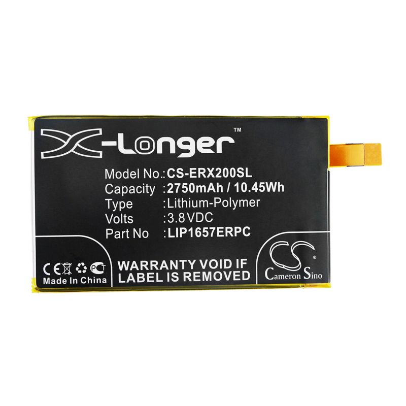 Li-Polymer Battery fits Sony, H8314, H8324 3.8V, 2750mAh Mobile & SmartPhone Cameron Sino Technology Limited