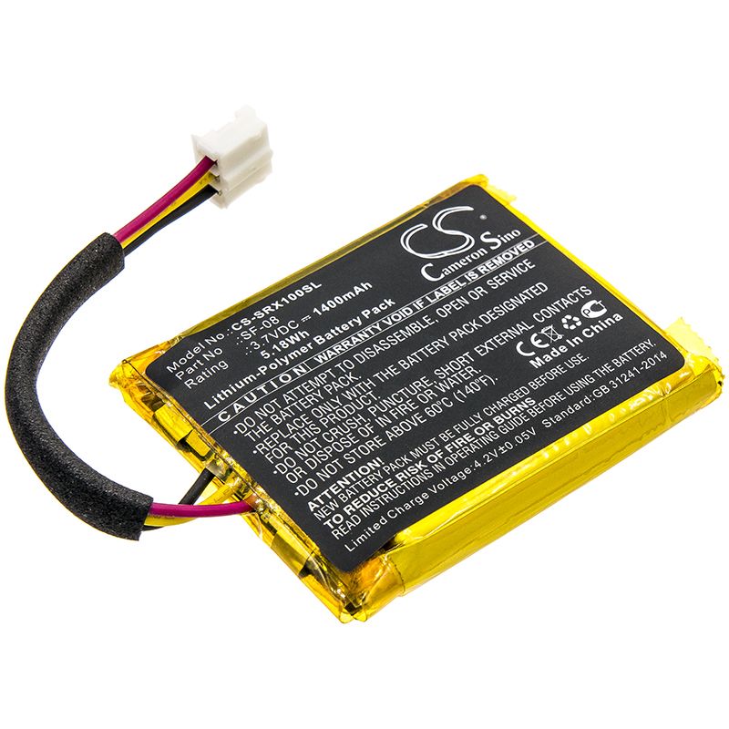 Li-Polymer Battery fits Sony, Srs-xb10, Srs-xb12 3.7V, 1400mAh Wireless Headset Cameron Sino Technology Limited