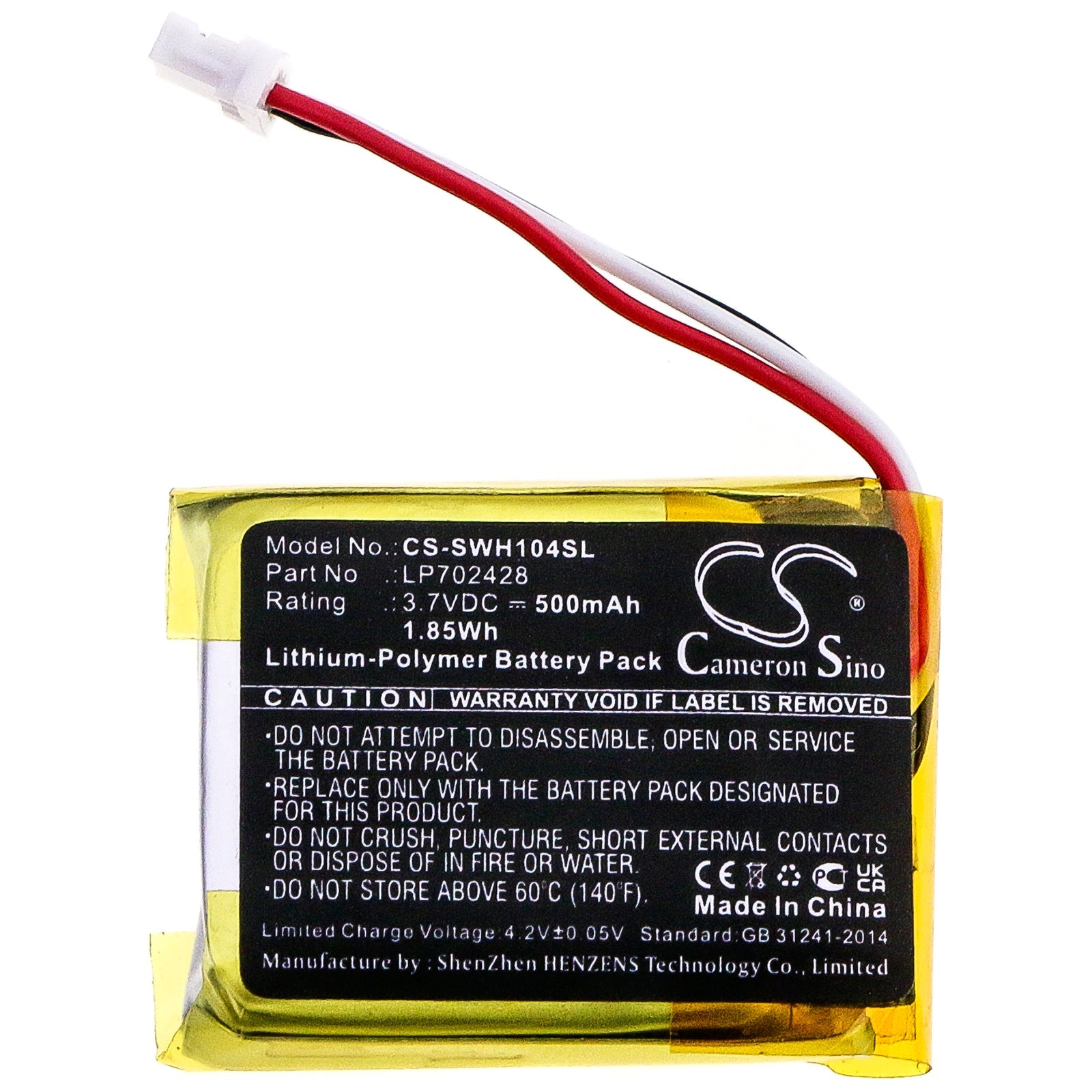 Li-Polymer Battery fits Sony, Wf-1000xm4 Charging Case 3.85V, 500mAh Wireless Headset Cameron Sino Technology Limited
