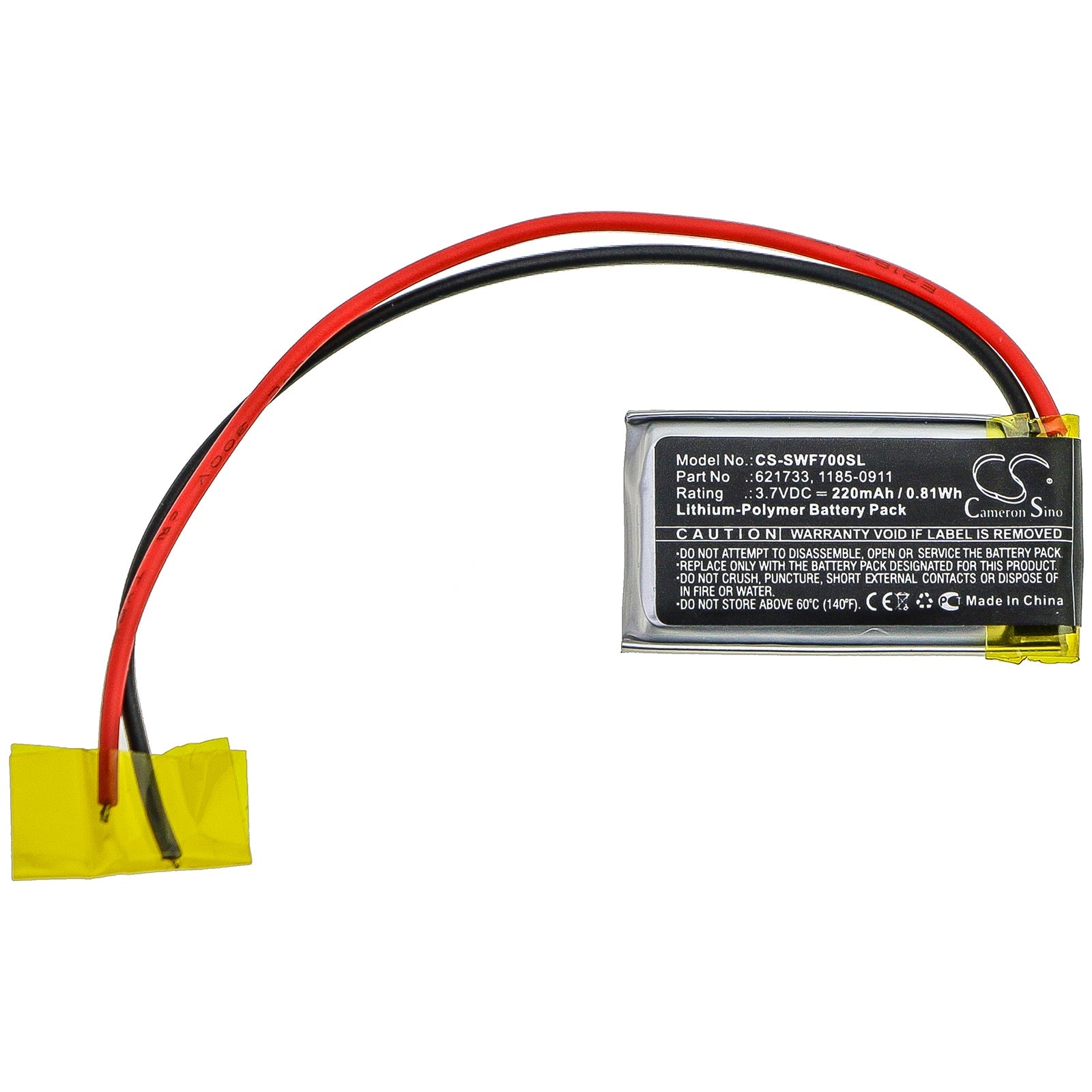 Li-Polymer Battery fits Sony, Wf-sb700 Charging Case, Wf-sb700n Charging Case 3.7V, 220mAh Wireless Headset Cameron Sino Technology Limited