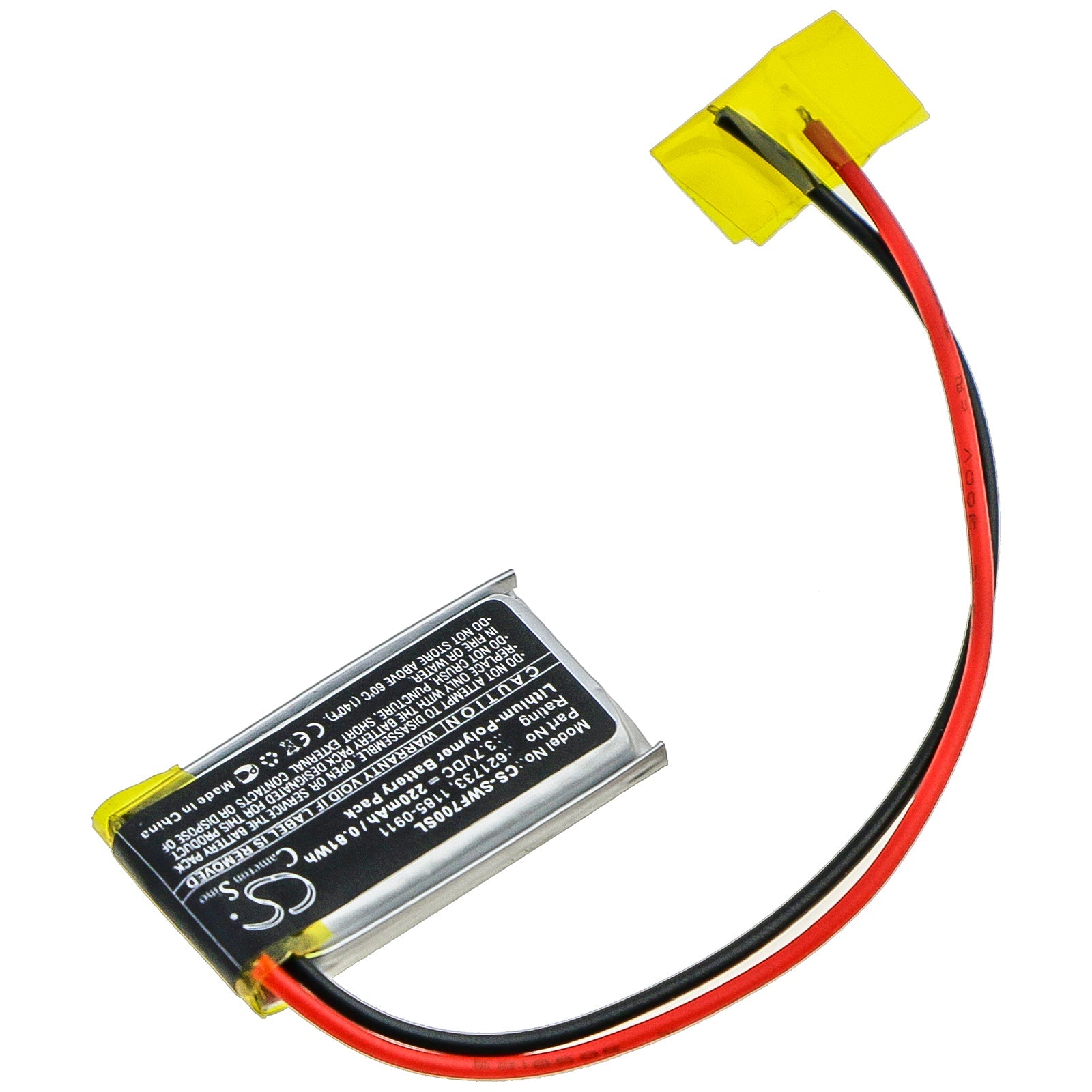 Li-Polymer Battery fits Sony, Wf-sb700 Charging Case, Wf-sb700n Charging Case 3.7V, 220mAh Wireless Headset Cameron Sino Technology Limited