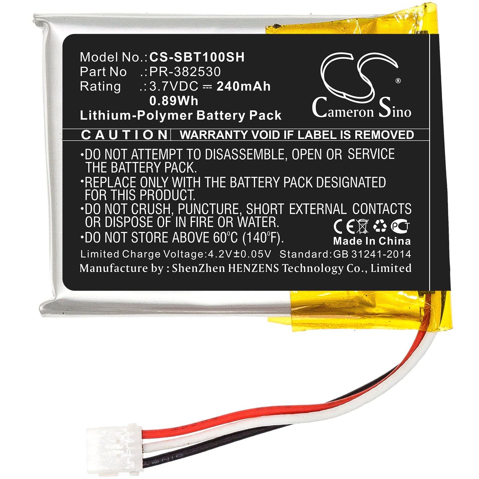 Li-Polymer Battery fits Suunto, Ambit 1, Ambit 2 3.7V, 240mAh Smartwatch Cameron Sino Technology Limited