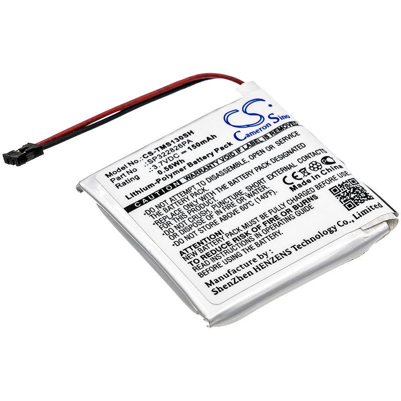 Li-Polymer Battery fits Tomtom, Spark 3 3.7V, 150mAh Smartwatch Cameron Sino Technology Limited