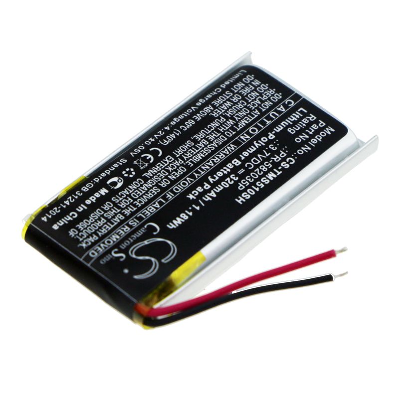 Li-Polymer Battery fits Tomtom, Spark 510 3.7V, 320mAh Smartwatch Cameron Sino Technology Limited