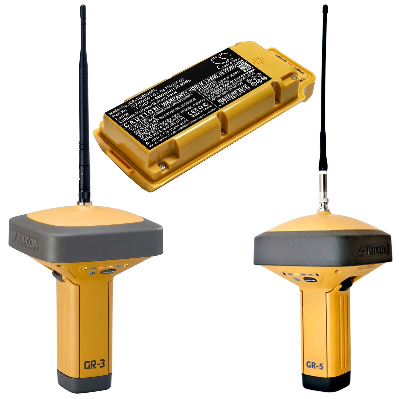 Li-Polymer Battery fits Topcon, Gr-3, Gr-5 7.2V, 4000mAh Equipment & Survey & Test Cameron Sino Technology Limited
