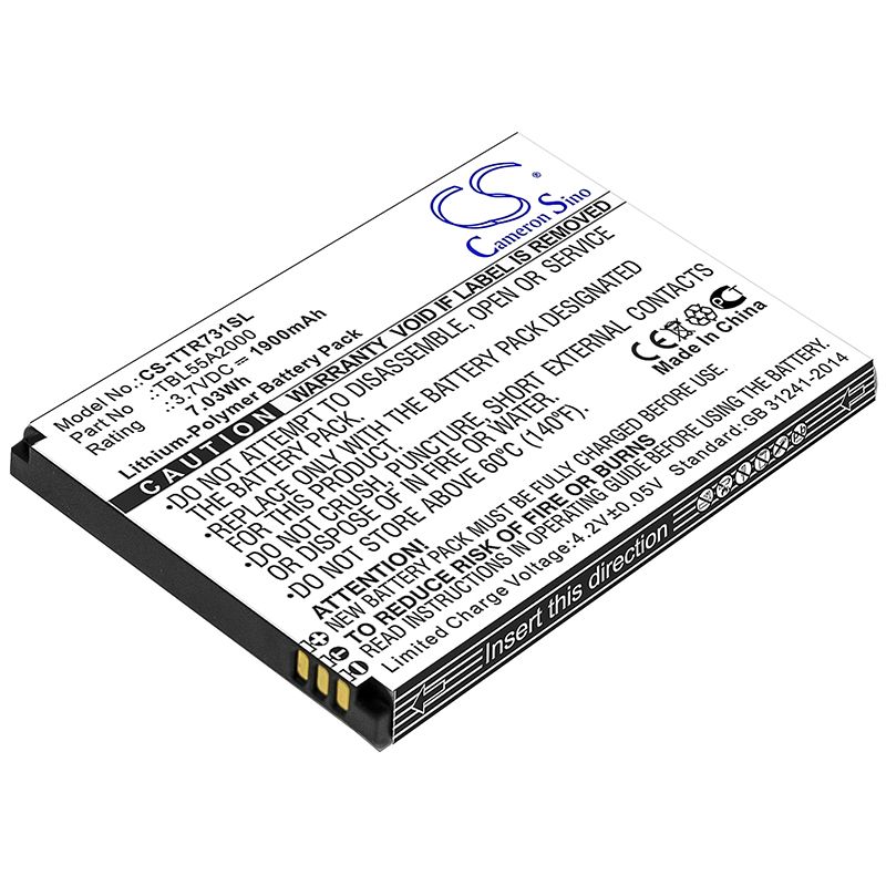 Li-Polymer Battery fits Tp-link, M7310, M7350 Ver 4.0 3.7V, 1900mAh Hotspot Cameron Sino Technology Limited