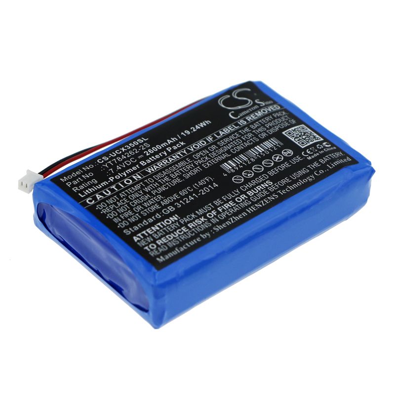 Li-Polymer Battery fits Uniwell, Cx3500 7.4V, 2600mAh Cash Register Cameron Sino Technology Limited