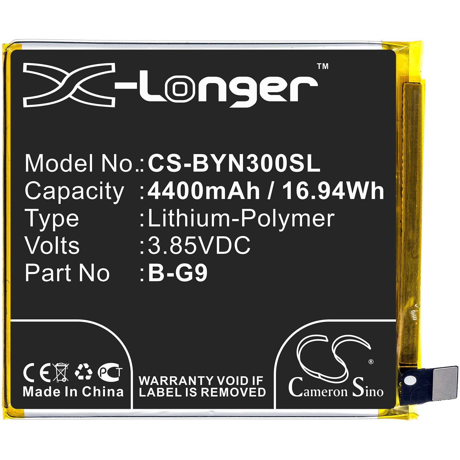 Li-Polymer Battery fits Vivo, Nex 3, Nex 3 5g 3.85V, 4400mAh Mobile & SmartPhone Cameron Sino Technology Limited