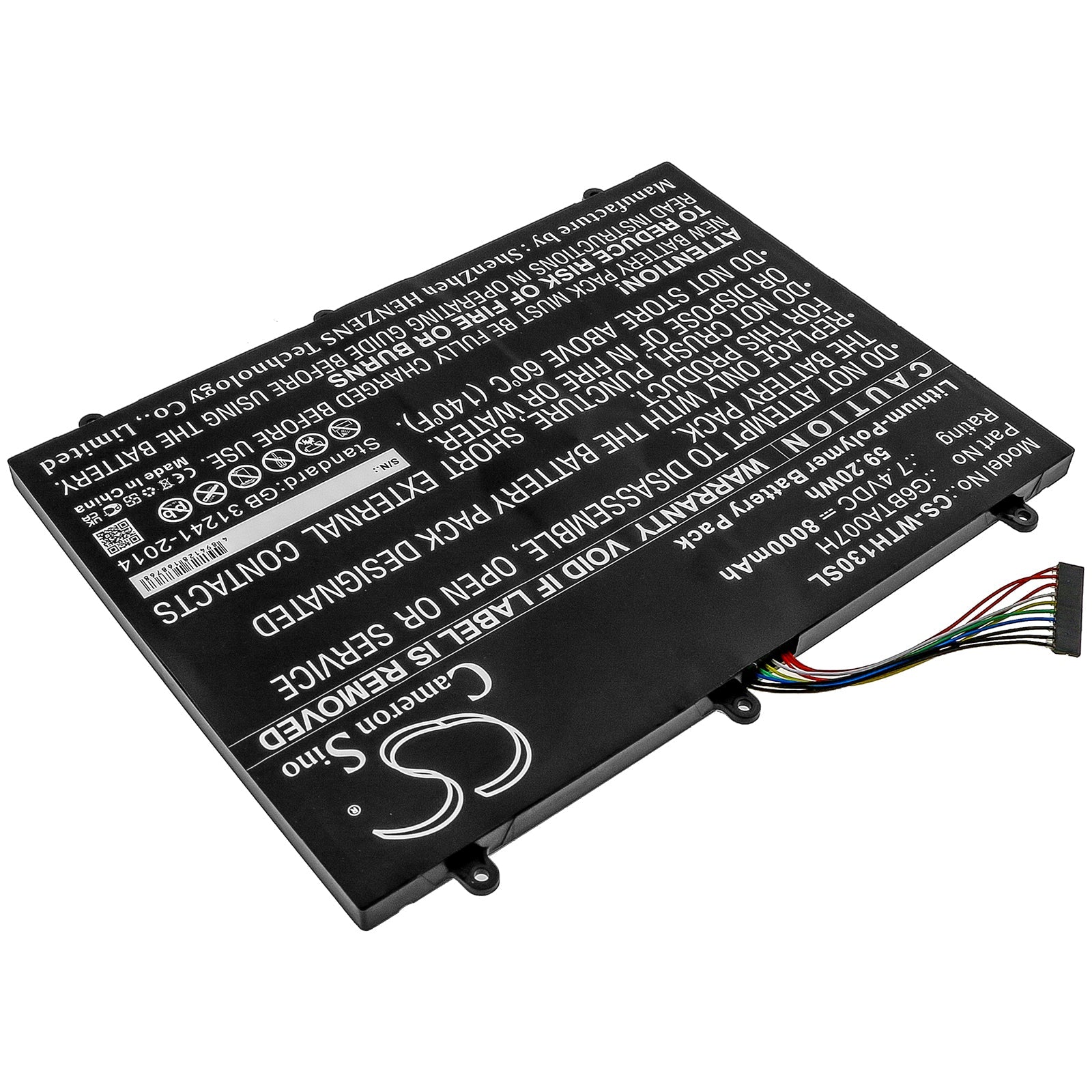 Li-Polymer Battery fits Wacom, Cintiq Companion 2, Dth-w1300 7.4V, 8000mAh Tablet Cameron Sino Technology Limited