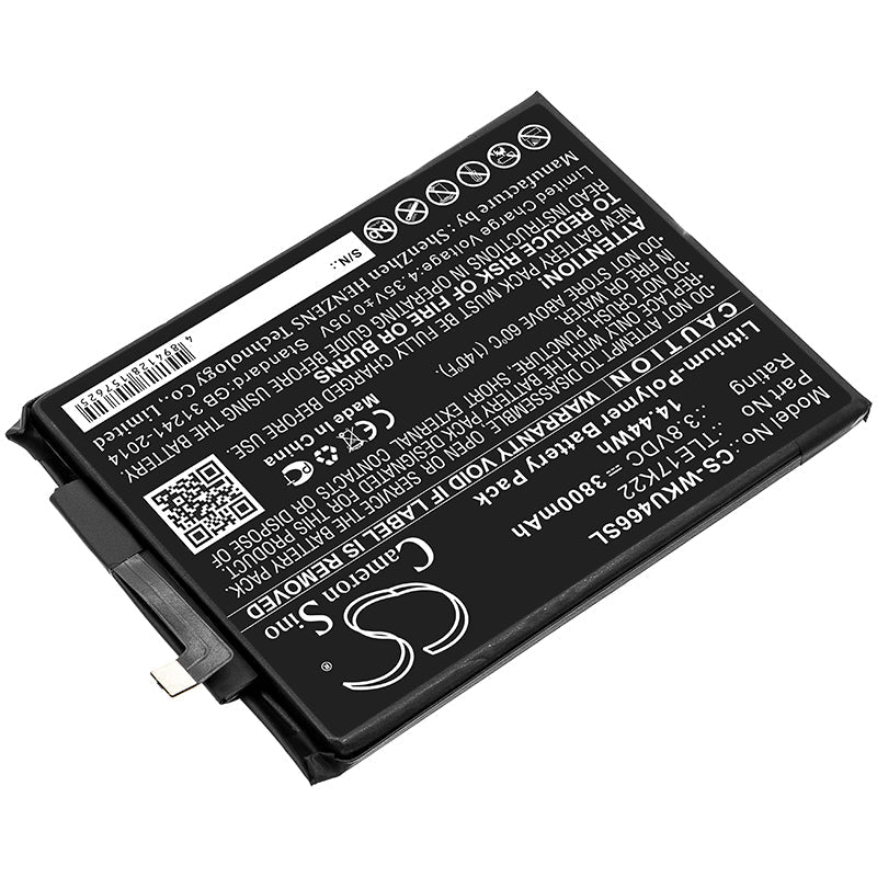Li-Polymer Battery fits Wiko, P4661an, U Feel Go 3.8V, 3800mAh Mobile & SmartPhone Cameron Sino Technology Limited