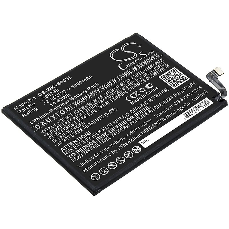 Li - Polymer Battery fits Wiko, W - v720, Y80 3.85V, 3800mAh - Batterybuyer.ca