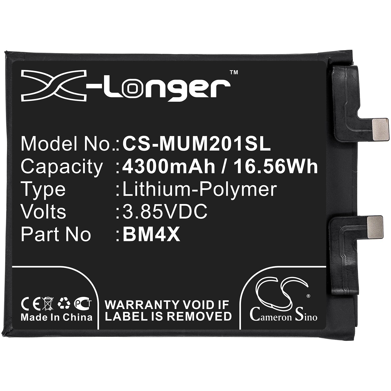 Li-Polymer Battery fits Xiaomi, Bm4x 3.85V, 4500mAh Mobile & SmartPhone Cameron Sino Technology Limited