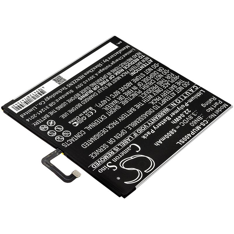 Li-Polymer Battery fits Xiaomi, Clover, M1806d9e 3.8V, 5800mAh Tablet Cameron Sino Technology Limited