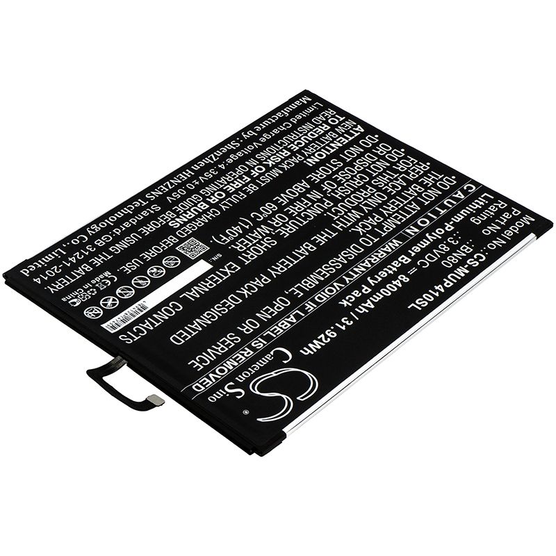 Li-Polymer Battery fits Xiaomi, Mi Pad 4 Plus 3.8V, 8400mAh Tablet Cameron Sino Technology Limited