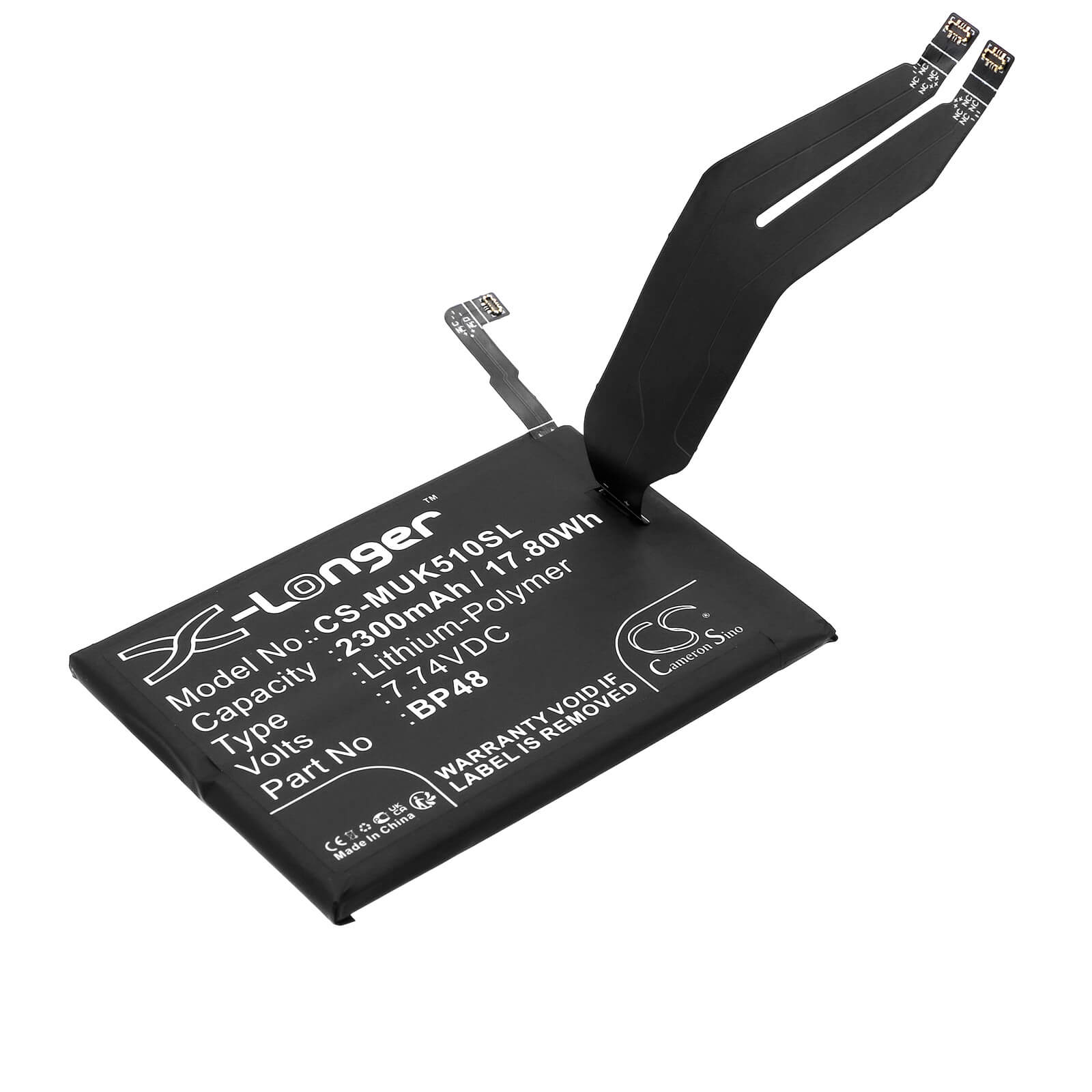 Li-Polymer Battery fits Xiaomi, Redmi K50 Gaming Edition, Redmi K50g 7.74V, 2300mAh / 17.80Wh Mobile & SmartPhone Cameron Sino Technology Limited