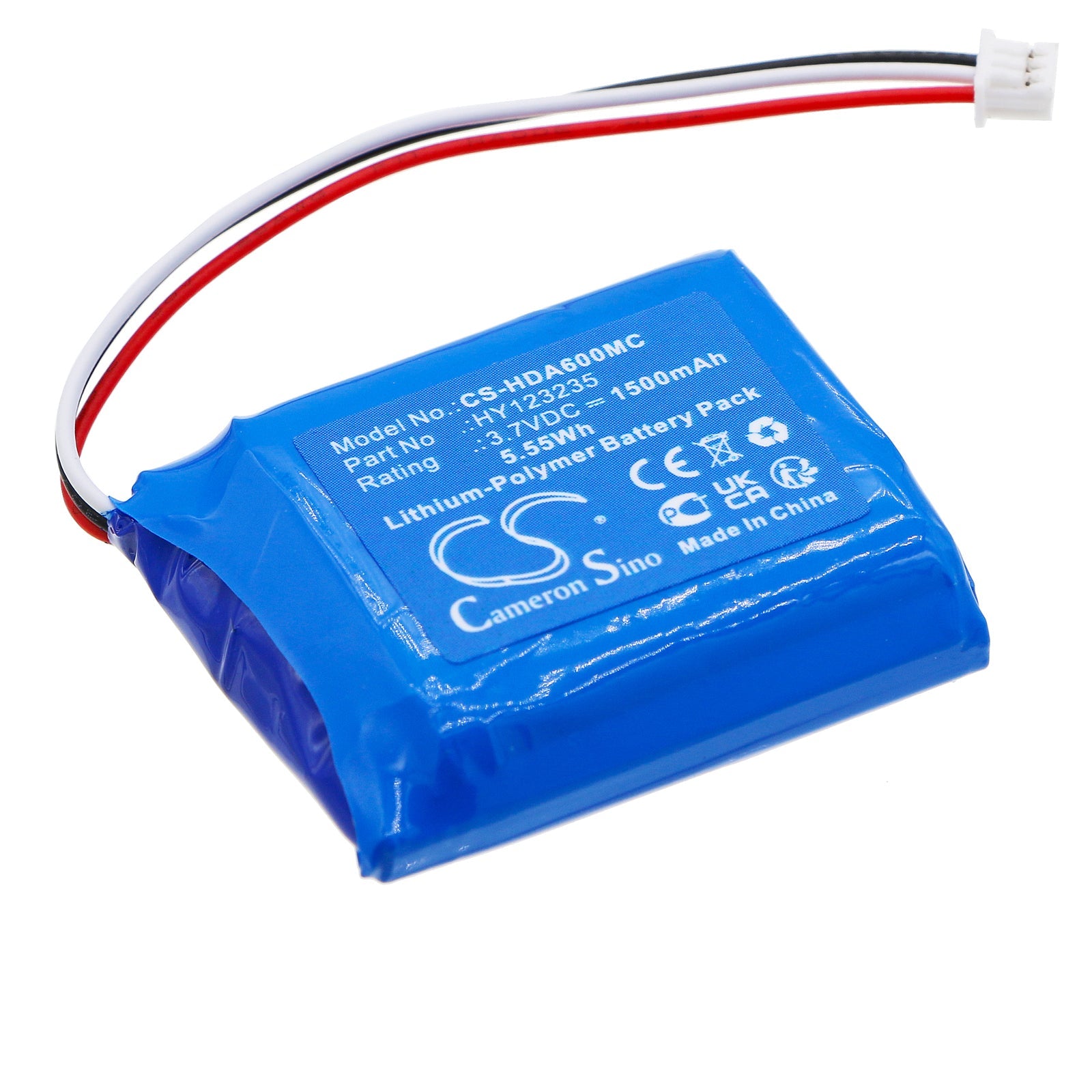 Li-Polymer, Body Camera Battery fits Hp Dsj-a6x, 3.7V, 1500mAh Body Camera Cameron Sino Technology Limited