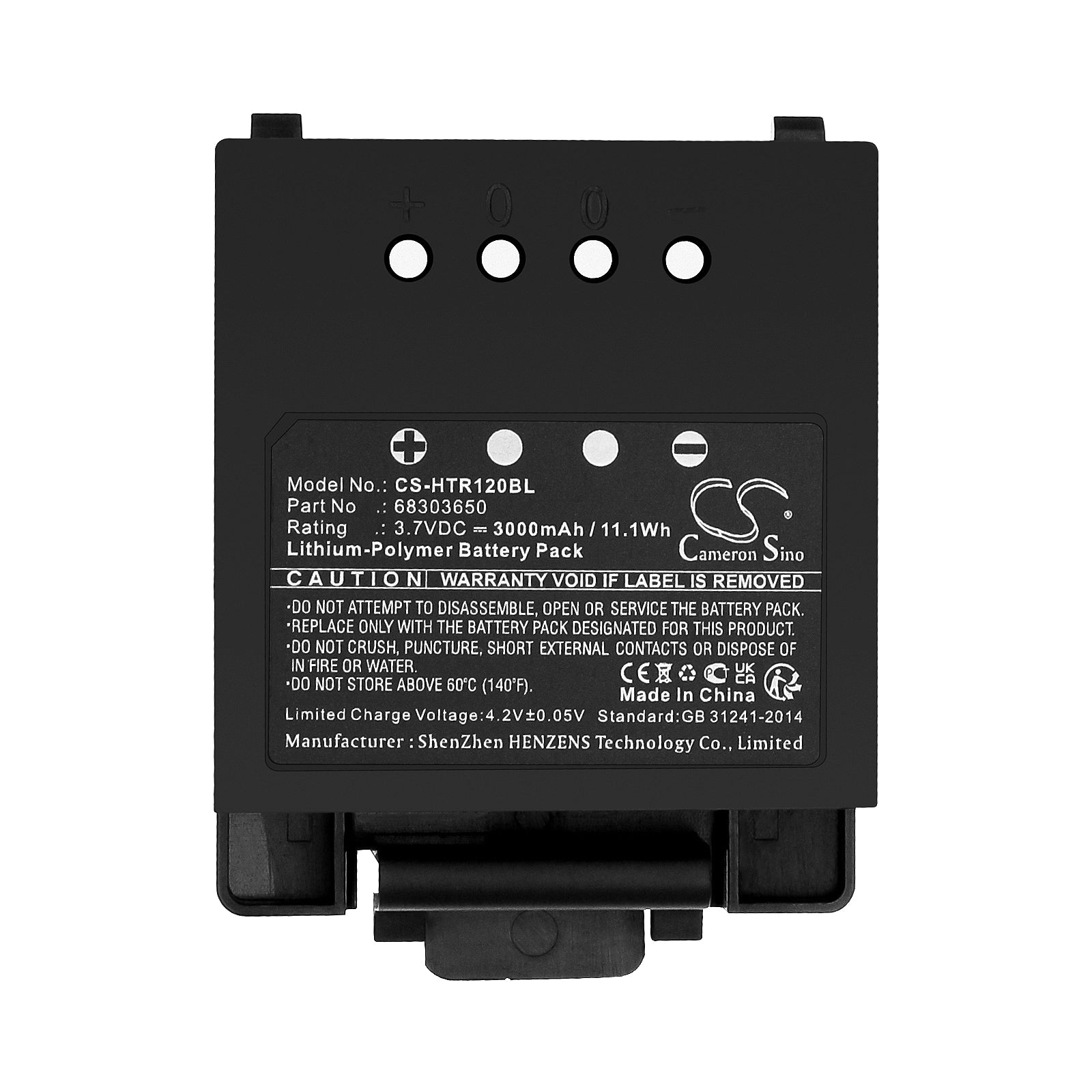 Li-Polymer, Crane Remote Control Battery fits Hetronic Ergo-120, 3.7V, 3000mAh Crane Remote Control Cameron Sino Technology Limited