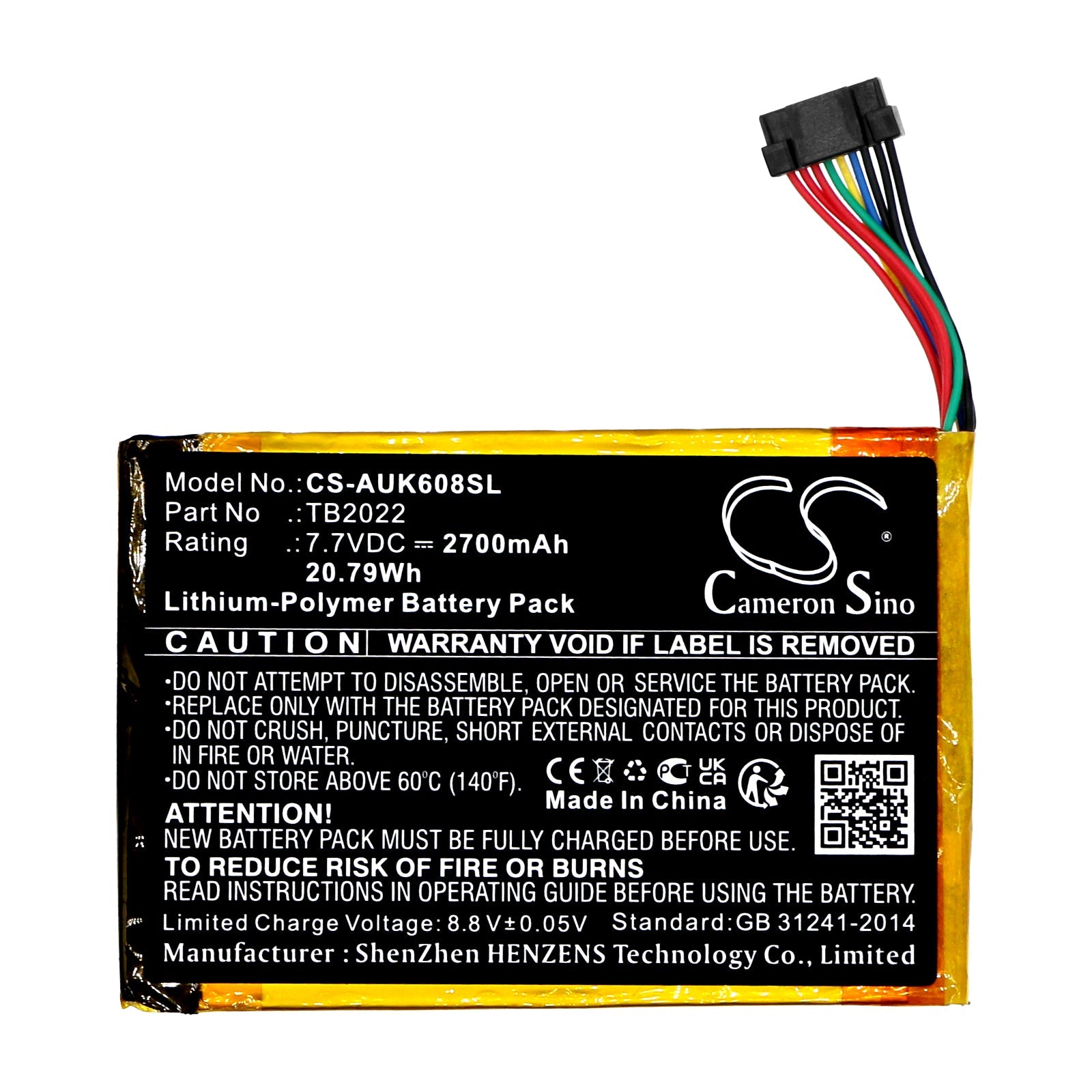 Li-Polymer, Diagnostic Scanner Battery fits Autel Maxibas Bt608, 7.7V, 2700mAh Diagnostic Scanner Cameron Sino Technology Limited