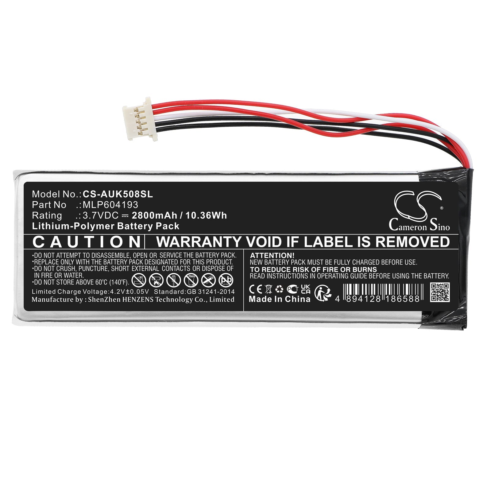 Li-Polymer, Diagnostic Scanner Battery fits Autel Maxitpms Ts508, Maxitpms Ts508k, 3.7V, 2800mAh Diagnostic Scanner Cameron Sino Technology Limited