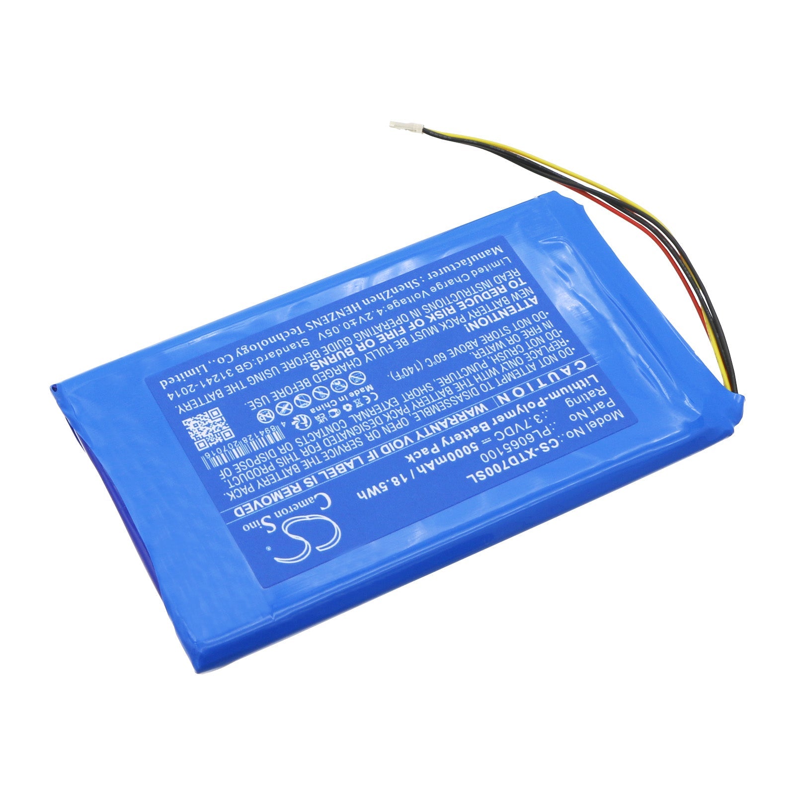 Li-Polymer, Diagnostic Scanner Battery fits Xtool Autopropad Basic Key Programme, D7 Bt, 3.7V, 5000mAh Diagnostic Scanner Cameron Sino Technology Limited