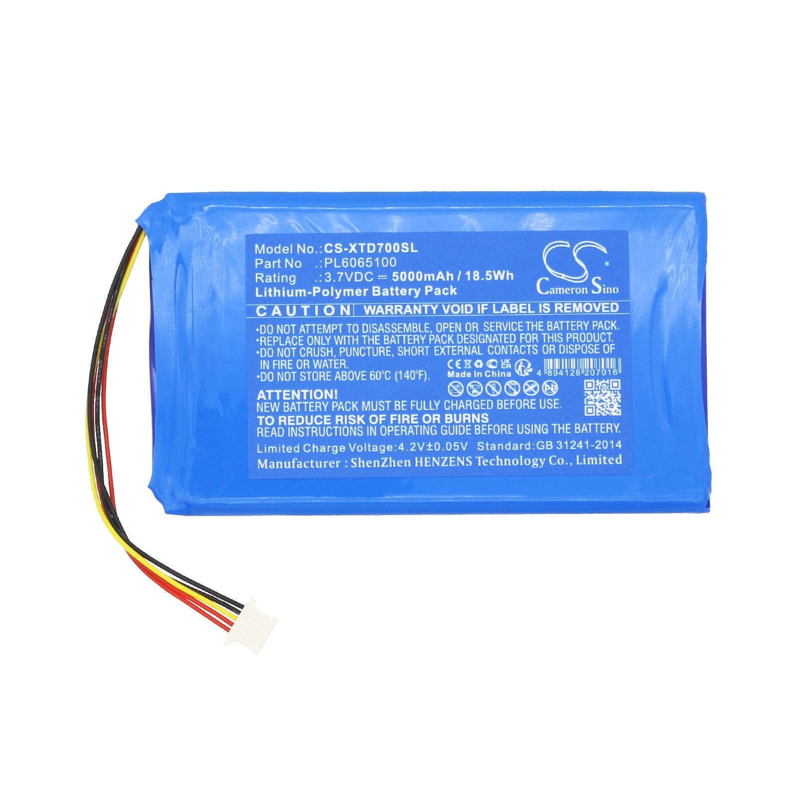Li-Polymer, Diagnostic Scanner Battery fits Xtool Autopropad Basic Key Programme, D7 Bt, 3.7V, 5000mAh Diagnostic Scanner Cameron Sino Technology Limited