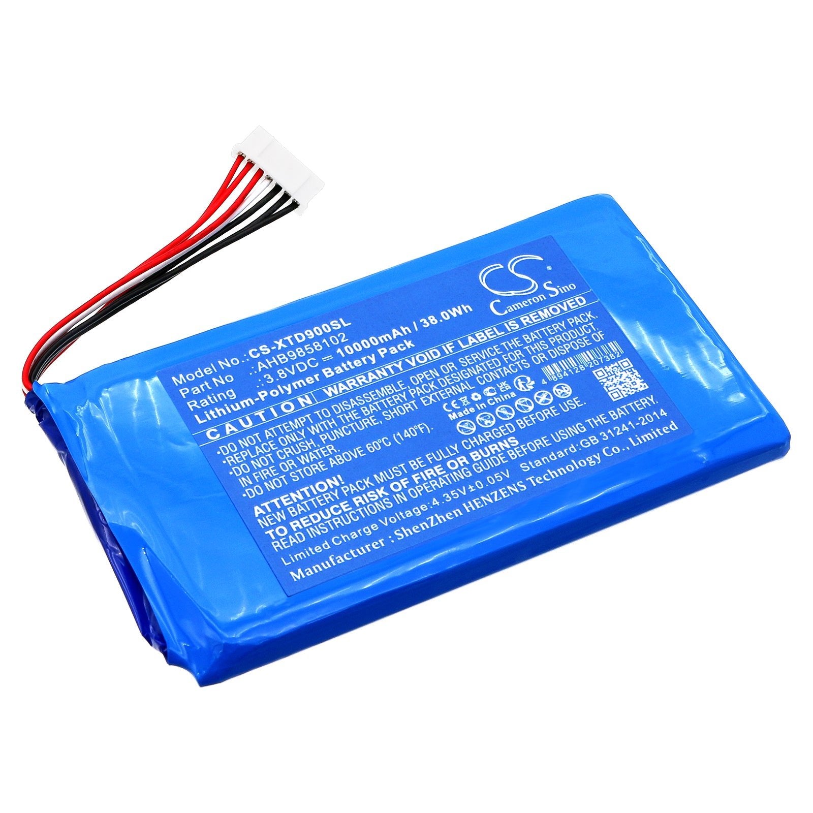 Li-Polymer, Diagnostic Scanner Battery fits Xtool Autopropad G2 Turbo G2t Key Pr, D9, 3.8V, 10000mAh Diagnostic Scanner Cameron Sino Technology Limited