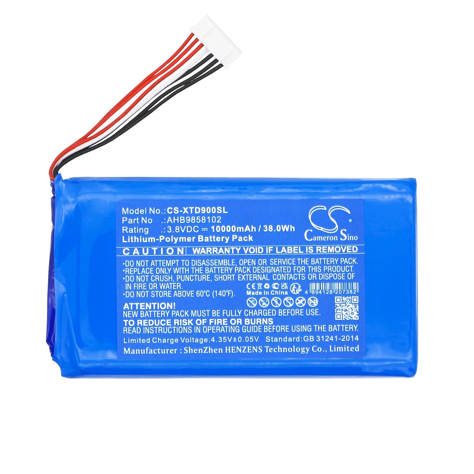 Li-Polymer, Diagnostic Scanner Battery fits Xtool Autopropad G2 Turbo G2t Key Pr, D9, 3.8V, 10000mAh Diagnostic Scanner Cameron Sino Technology Limited