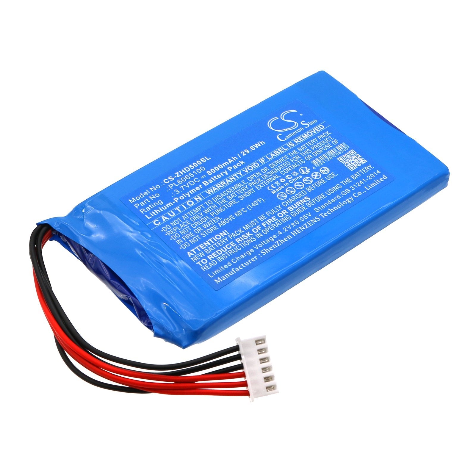 Li-Polymer, Diagnostic Scanner Battery fits Zenith Z5 Diagnostic Scan Tools, 3.7V, 8000mAh Diagnostic Scanner Cameron Sino Technology Limited