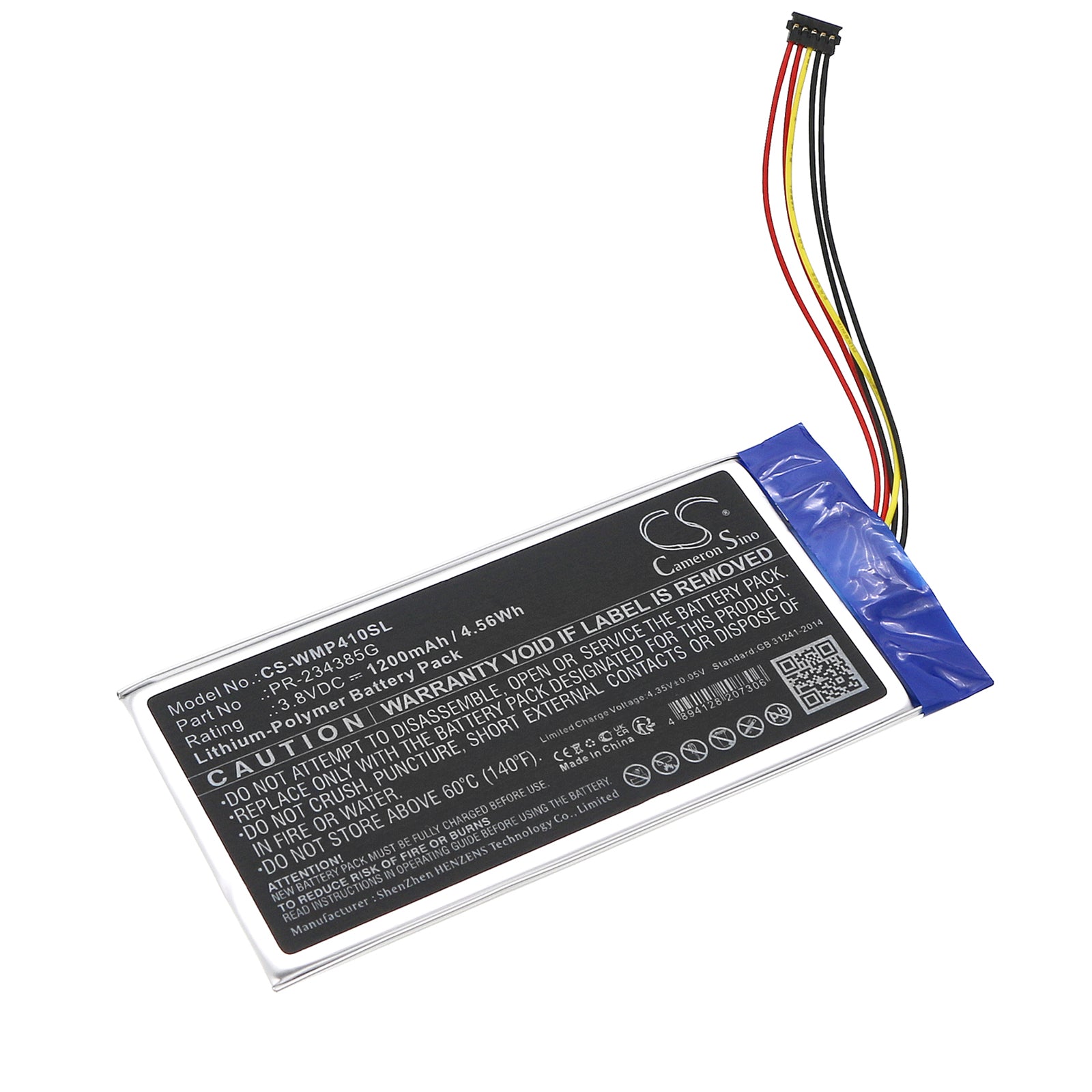 Li-Polymer, Digital Drawing Pad Battery fits Wacom Ctl4100, Ctl-4100/k0-c, 3.8V, 1200mAh Digital Drawing Pad Cameron Sino Technology Limited