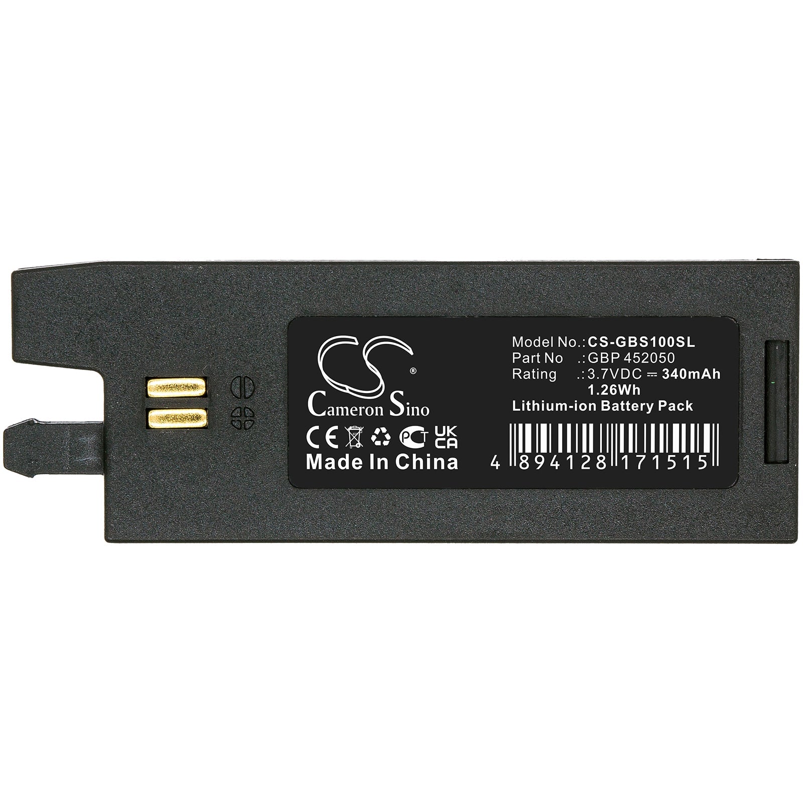 Li-Polymer, Electronic Tuner Battery fits Gibson Gforce, G-force Auto-tuner, 3.7V, 340mAh Electronic Tuner Cameron Sino Technology Limited (Suspended)