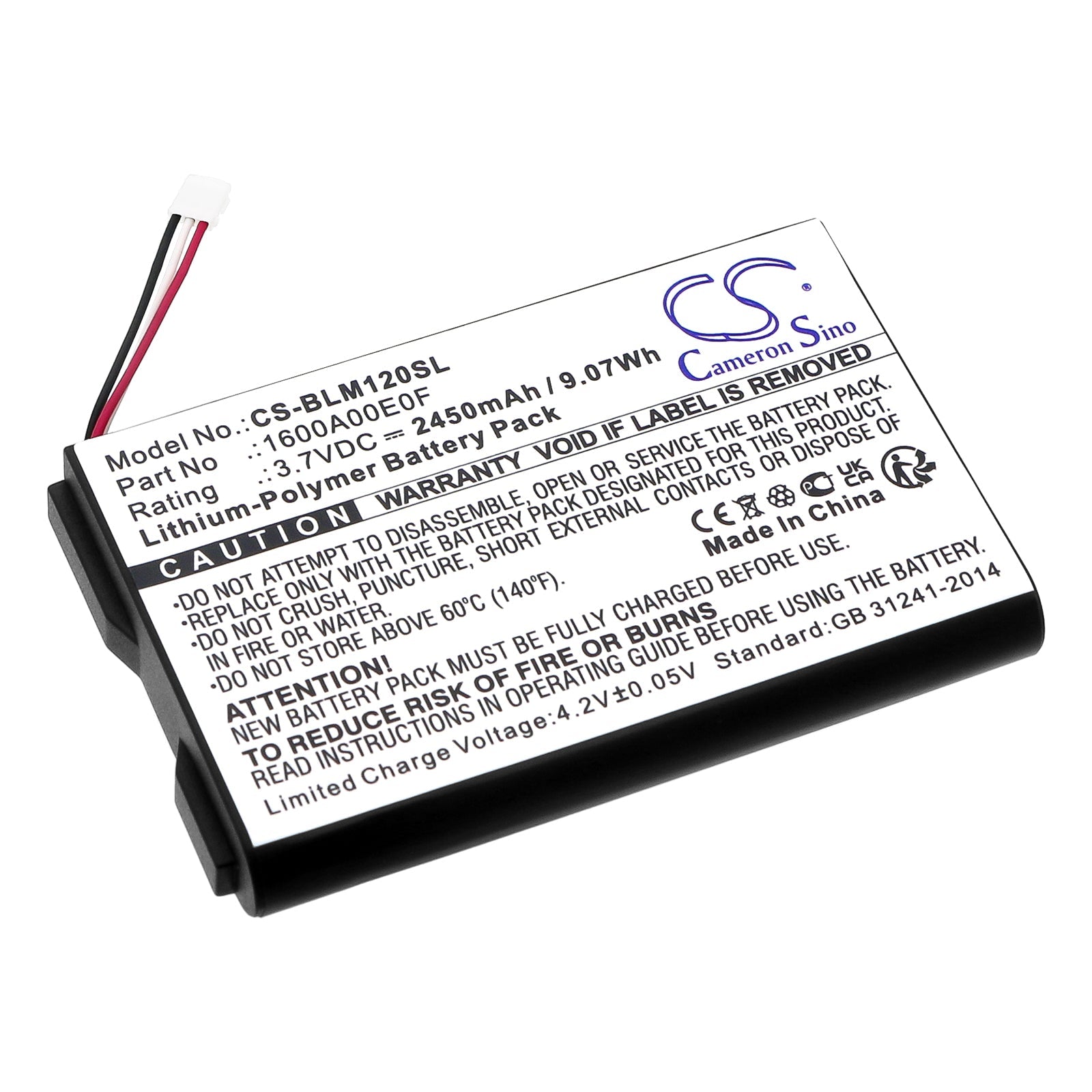 Li-Polymer, Equipment, Survey, Test Battery fits Bosch Glm120c, Glm150-27c, 3.7V, 2450mAh Equipment, Survey, Test Cameron Sino Technology Limited