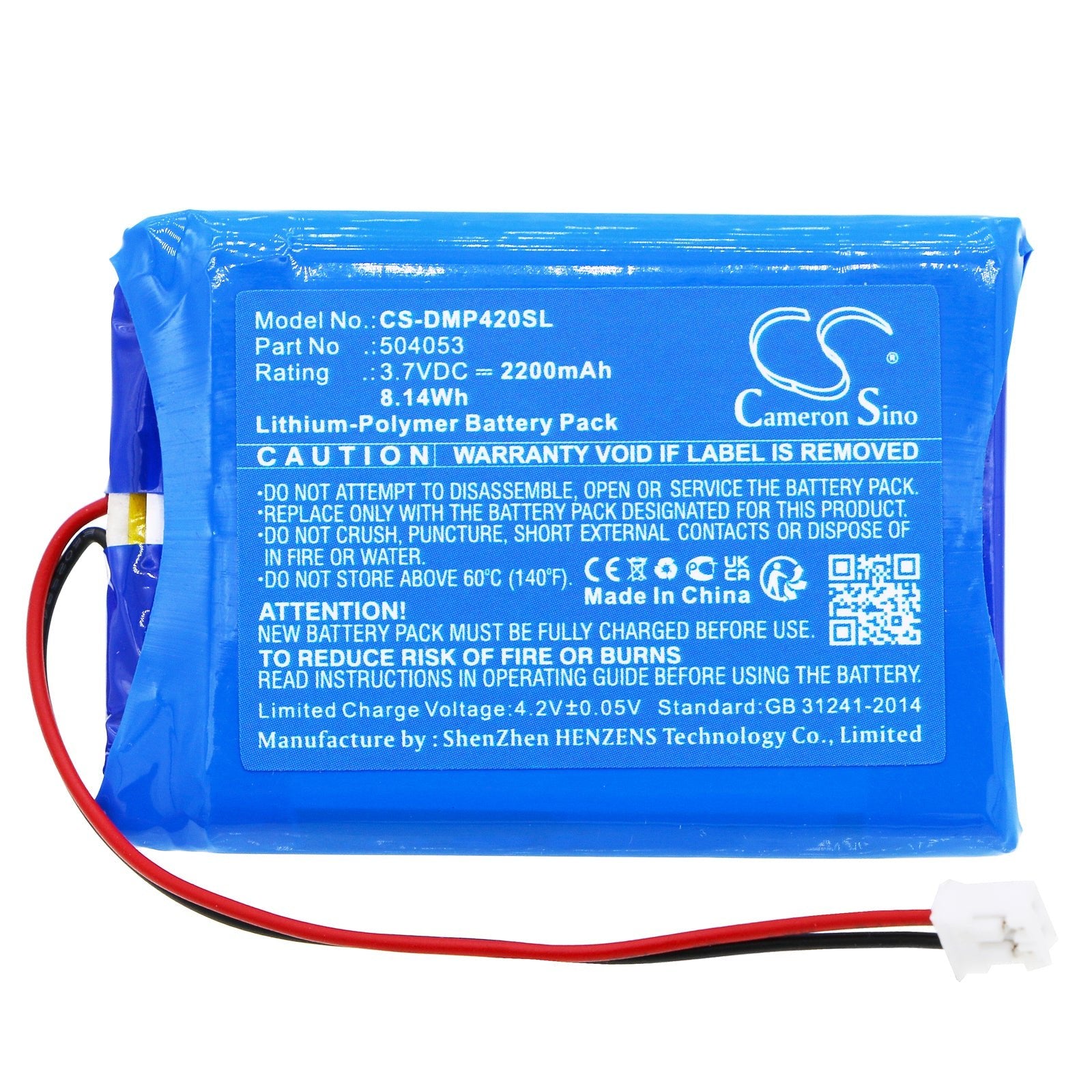 Li-Polymer, Equipment, Survey, Test Battery fits Drager Msi Fg4200, Msi Pg4000, 3.7V, 2200mAh Equipment, Survey, Test Cameron Sino Technology Limited