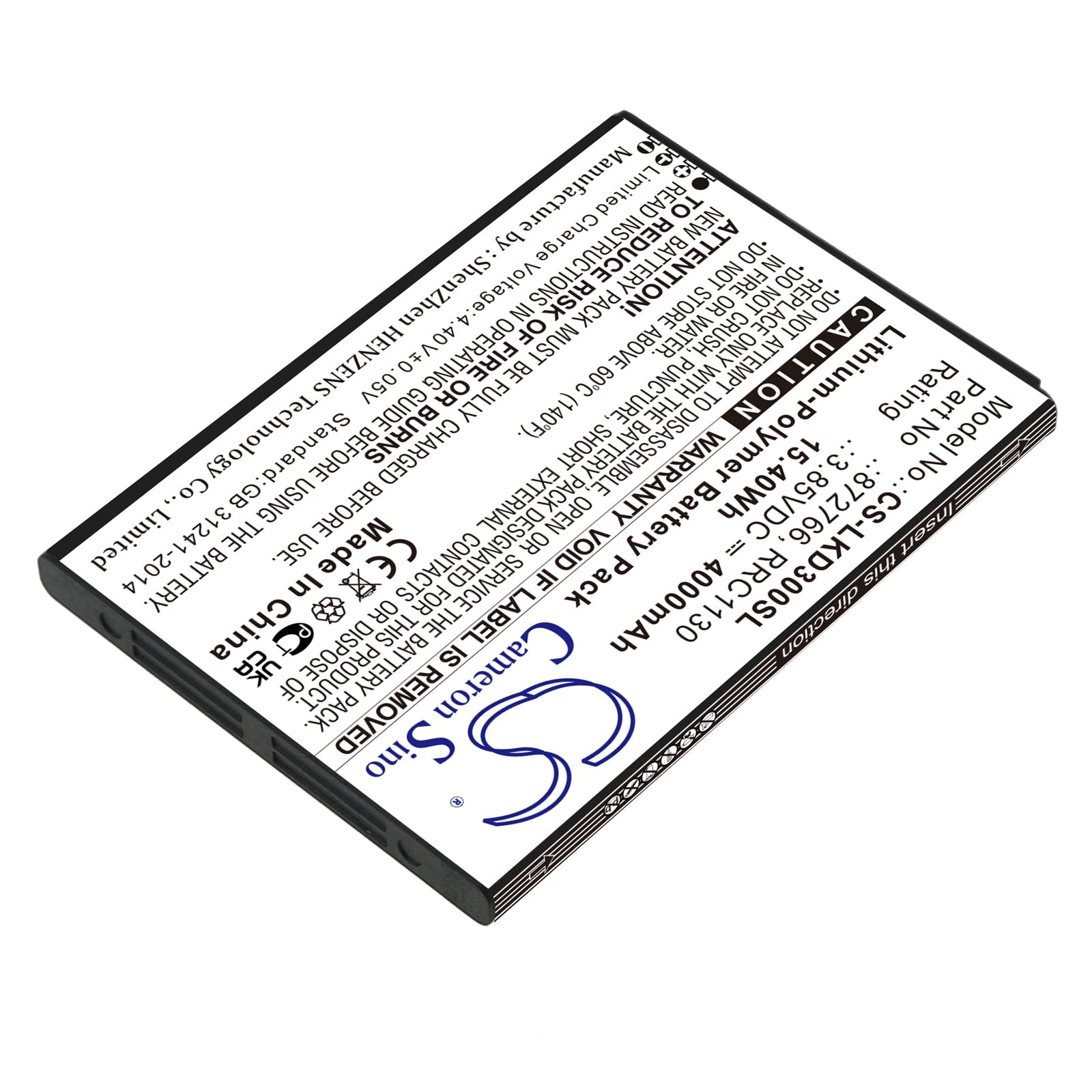Li-Polymer, Equipment, Survey, Test Battery fits Fischer 1007334, Feritscope Dmp30, 3.85V, 4000mAh Equipment, Survey, Test Cameron Sino Technology Limited