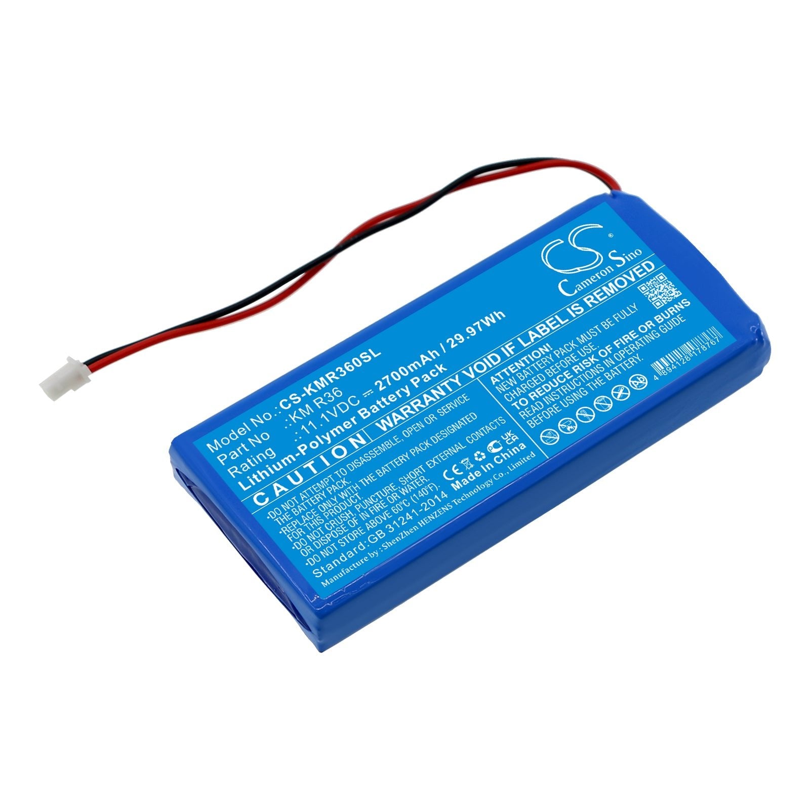 Li-Polymer, Equipment, Survey, Test Battery fits Kanomax Km R36 Gasmaster, 11.1V, 2700mAh Equipment, Survey, Test Cameron Sino Technology Limited