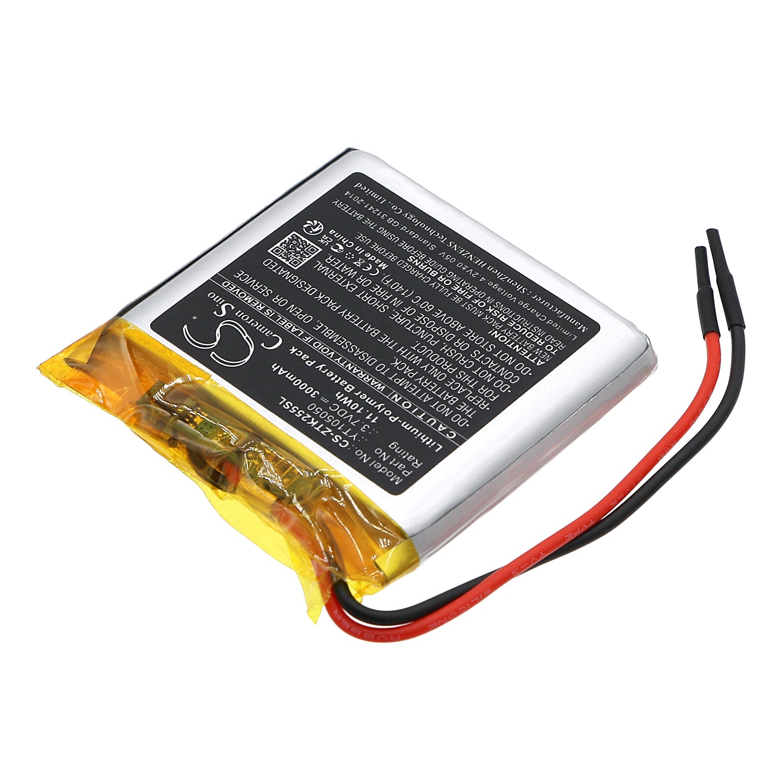 Li-Polymer, Equipment, Survey, Test Battery fits Zkteco Aqd-v43-w, Multifunctional Air Quality De, 3.7V, 3000mAh Equipment, Survey, Test Cameron Sino Technology Limited