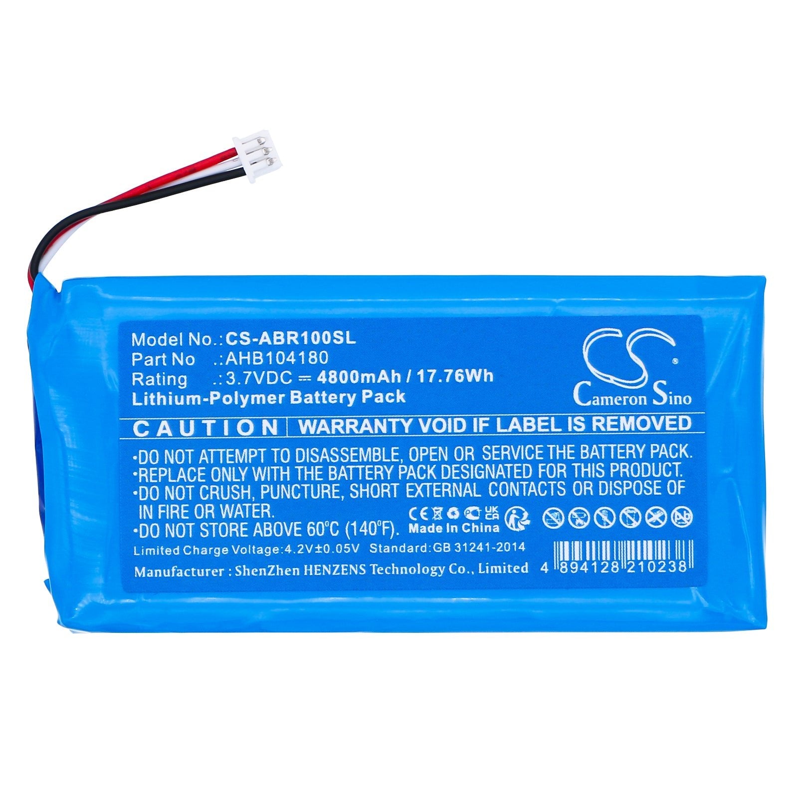 Li-Polymer, Game Console Battery fits Anbernic Rg Cube, Rg Cube Retro, 3.7V, 4800mAh Game Console Cameron Sino Technology Limited