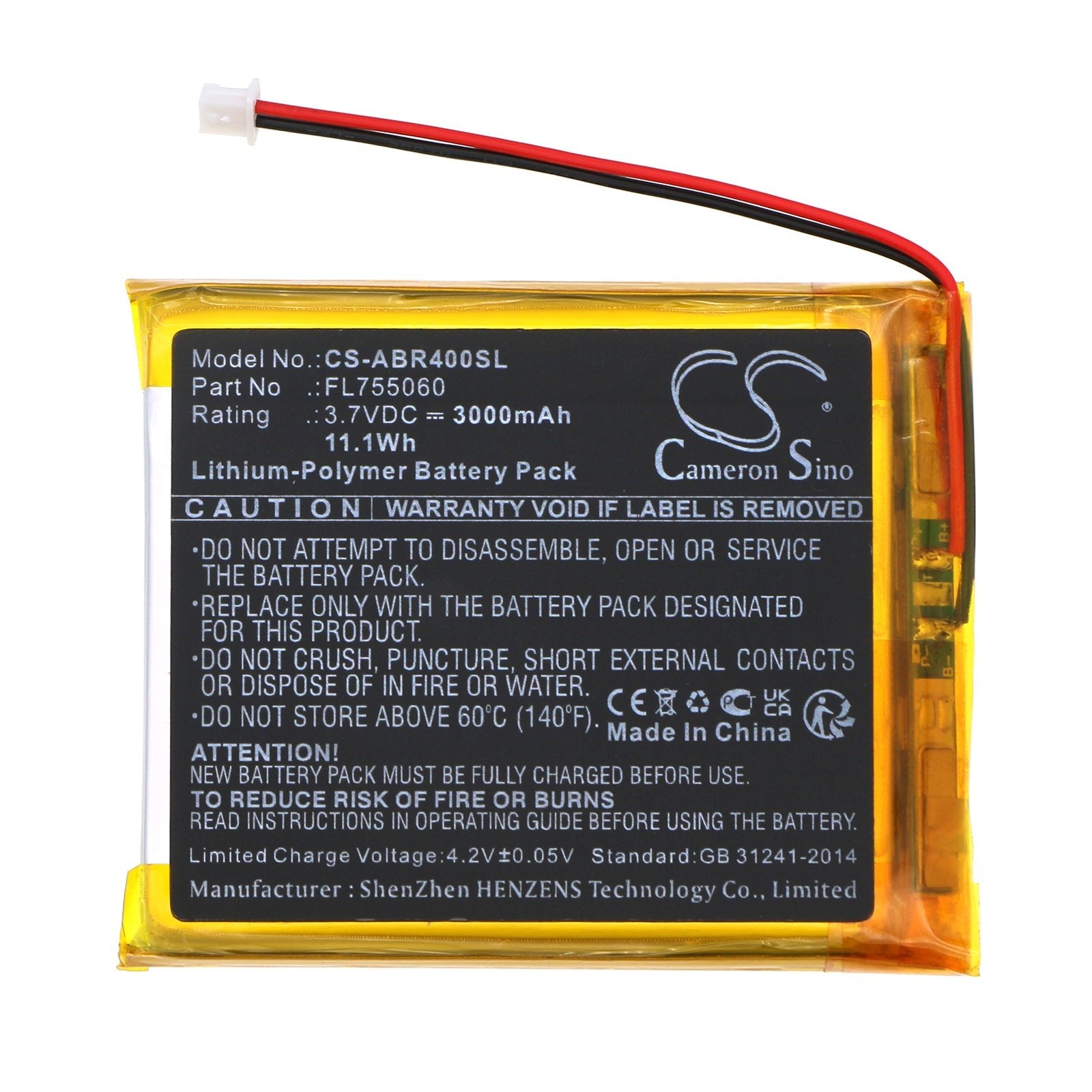 Li-Polymer, Game Console Battery fits Anbernic Rg405m, Rg40xx, 3.7V, 3000mAh Game Console Cameron Sino Technology Limited