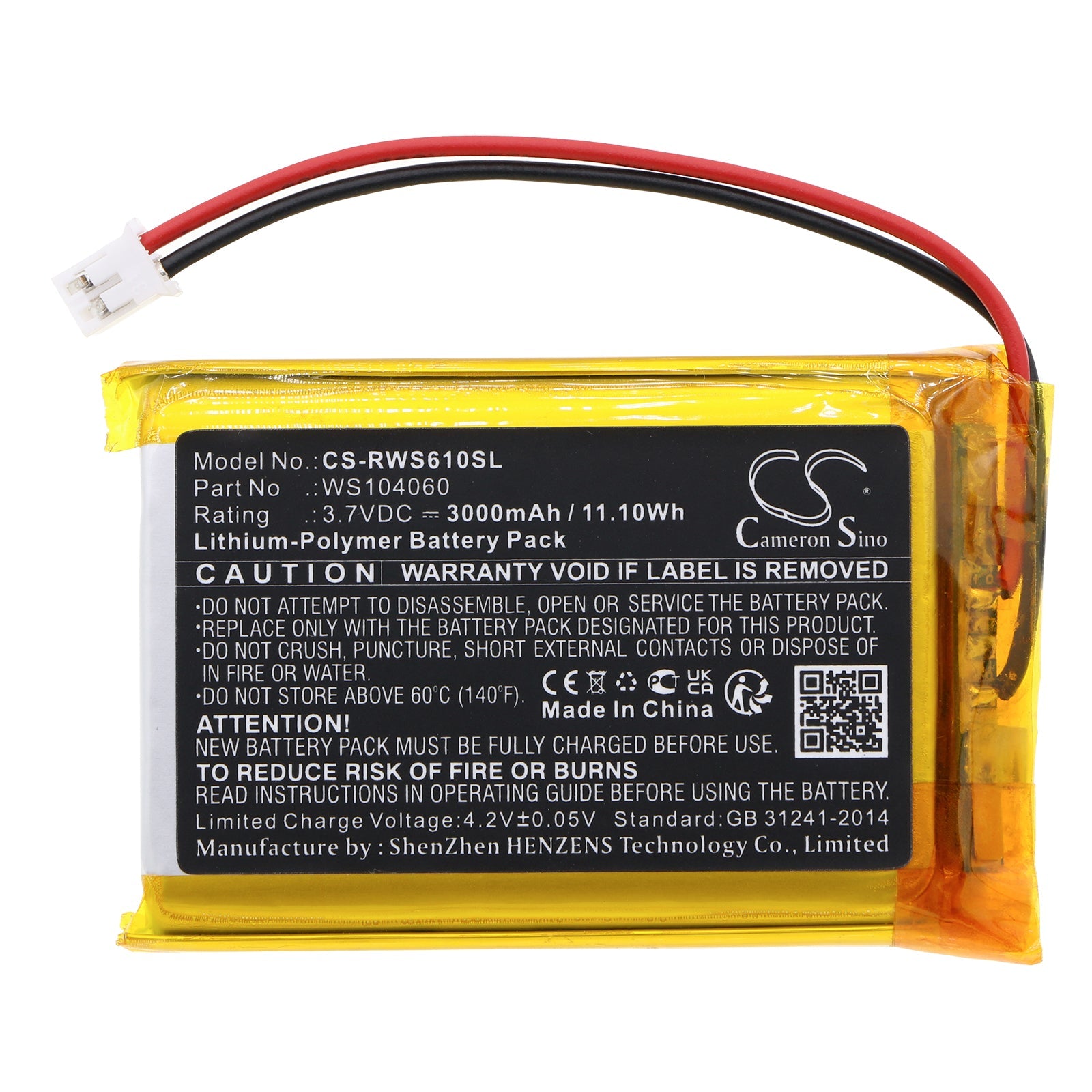 Li-Polymer, Game Console Battery fits Raspberry Raspberry Pi, Raspberry Pi 2b, 3.7V, 3000mAh Game Console Cameron Sino Technology Limited