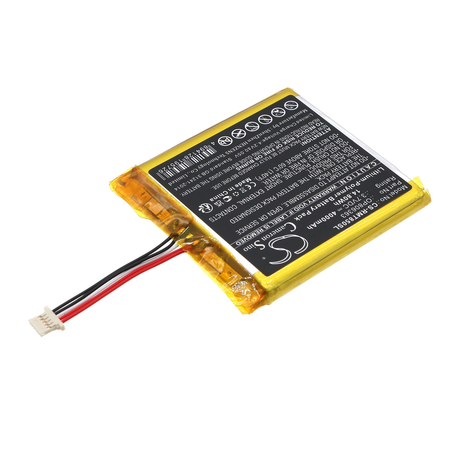 Li-Polymer, GPS, Navigator Battery fits Rand Mcnally Od7, Od8, 3.7V, 4000mAh GPS, Navigator Cameron Sino Technology Limited