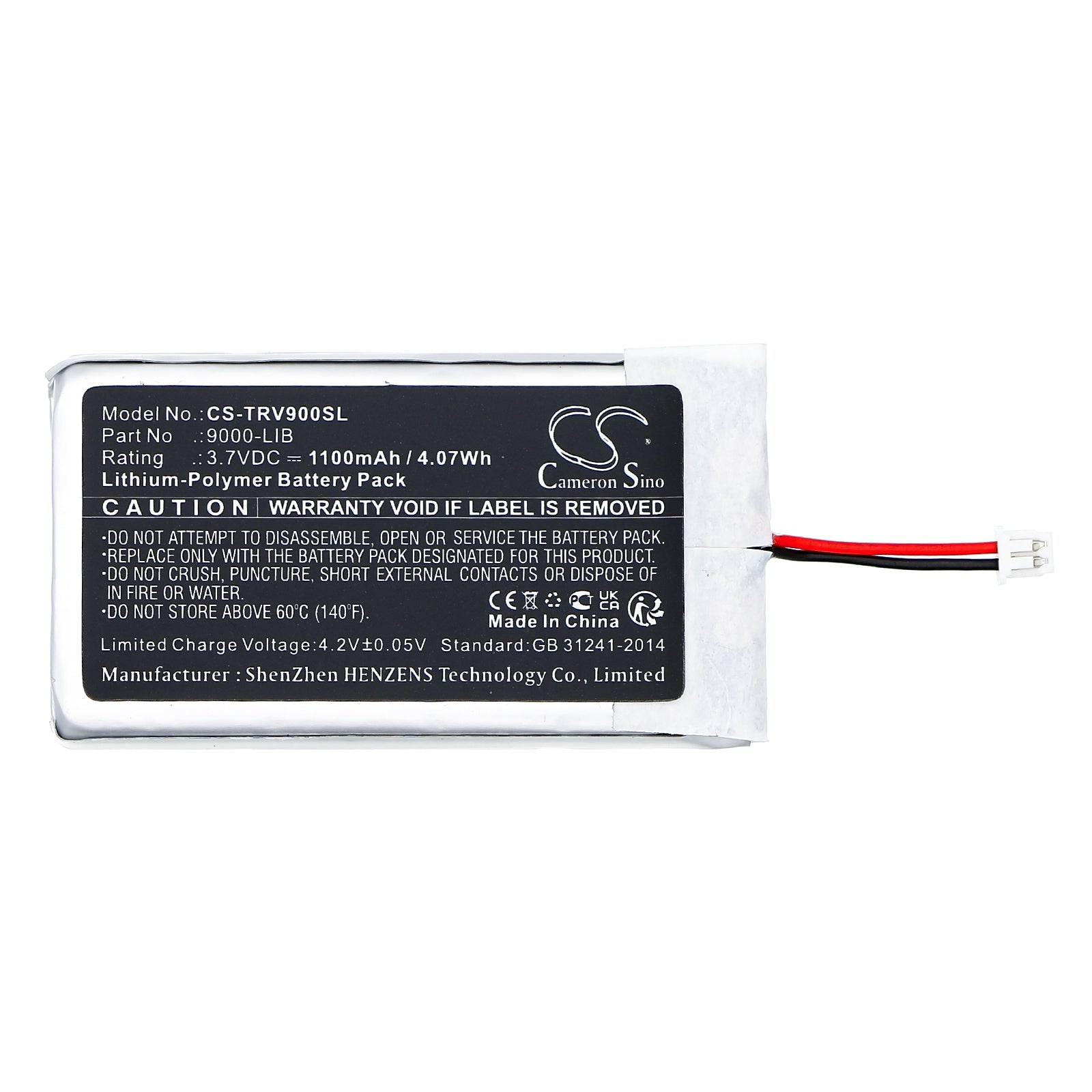 Li-Polymer, GPS, Navigator Battery fits Trail Tech Voyager, 3.7V, 1100mAh GPS, Navigator Cameron Sino Technology Limited