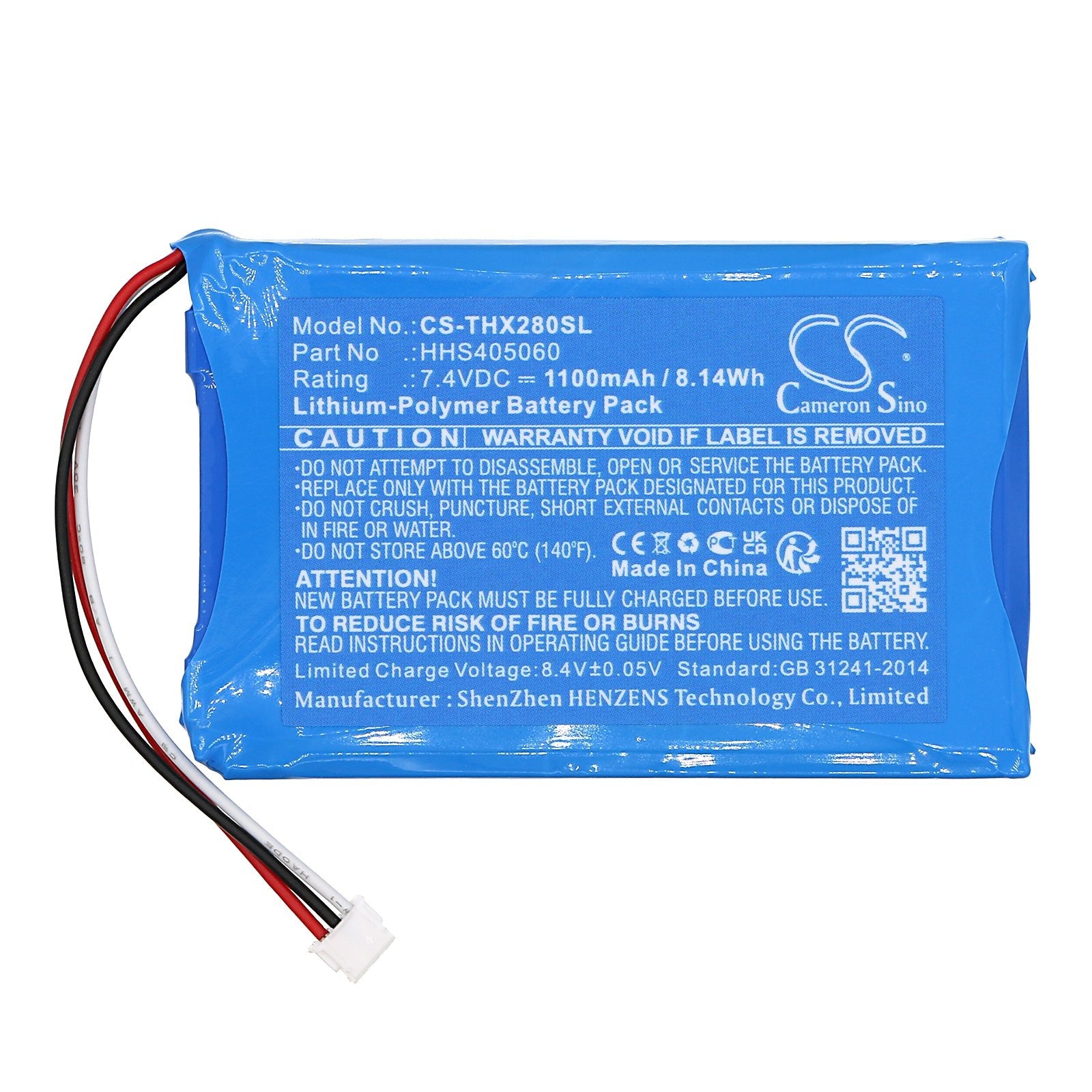 Li-Polymer, Home Security Camera Battery fits Technaxx Tx-28 Monitor, 7.4V, 1100mAh Home Security Camera Cameron Sino Technology Limited