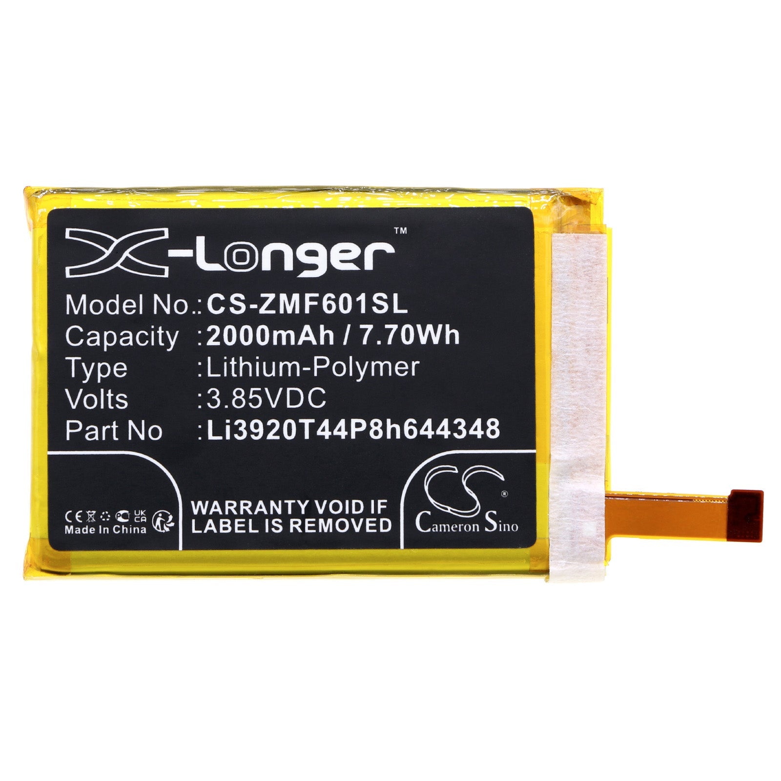 Li-Polymer, Hotspot Battery fits Zte Pocket Wifi 601zt, Pocket Wifi 801zt, 3.85V, 2000mAh Hotspot Cameron Sino Technology Limited