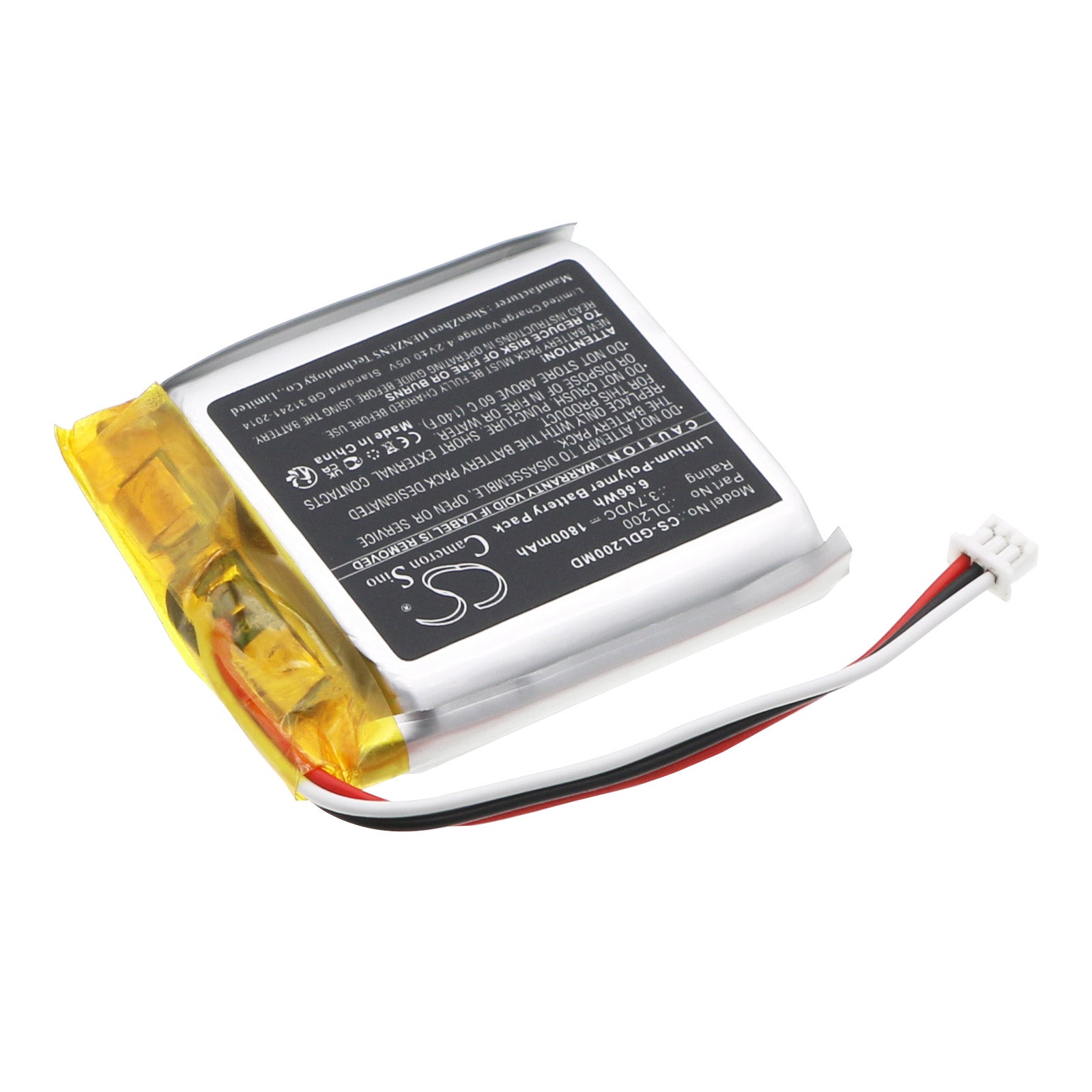 Li-Polymer, Medical Battery fits 3gen Dermlite Dl200, Dl2, 3.7V, 1800mAh Medical Cameron Sino Technology Limited