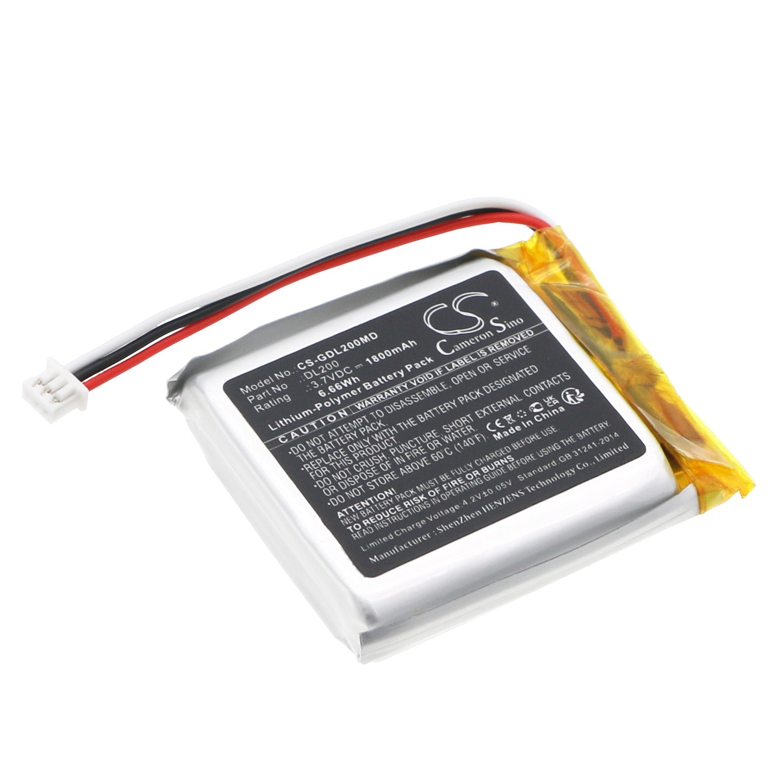 Li-Polymer, Medical Battery fits 3gen Dermlite Dl200, Dl2, 3.7V, 1800mAh Medical Cameron Sino Technology Limited
