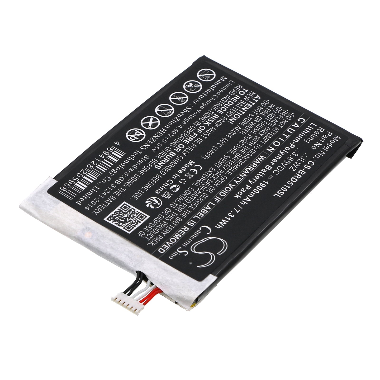 Li - Polymer, Mobile, SmartPhone Battery fits Brondi 510 S Hd, 3.85V, 1900mAh - Batterybuyer.ca