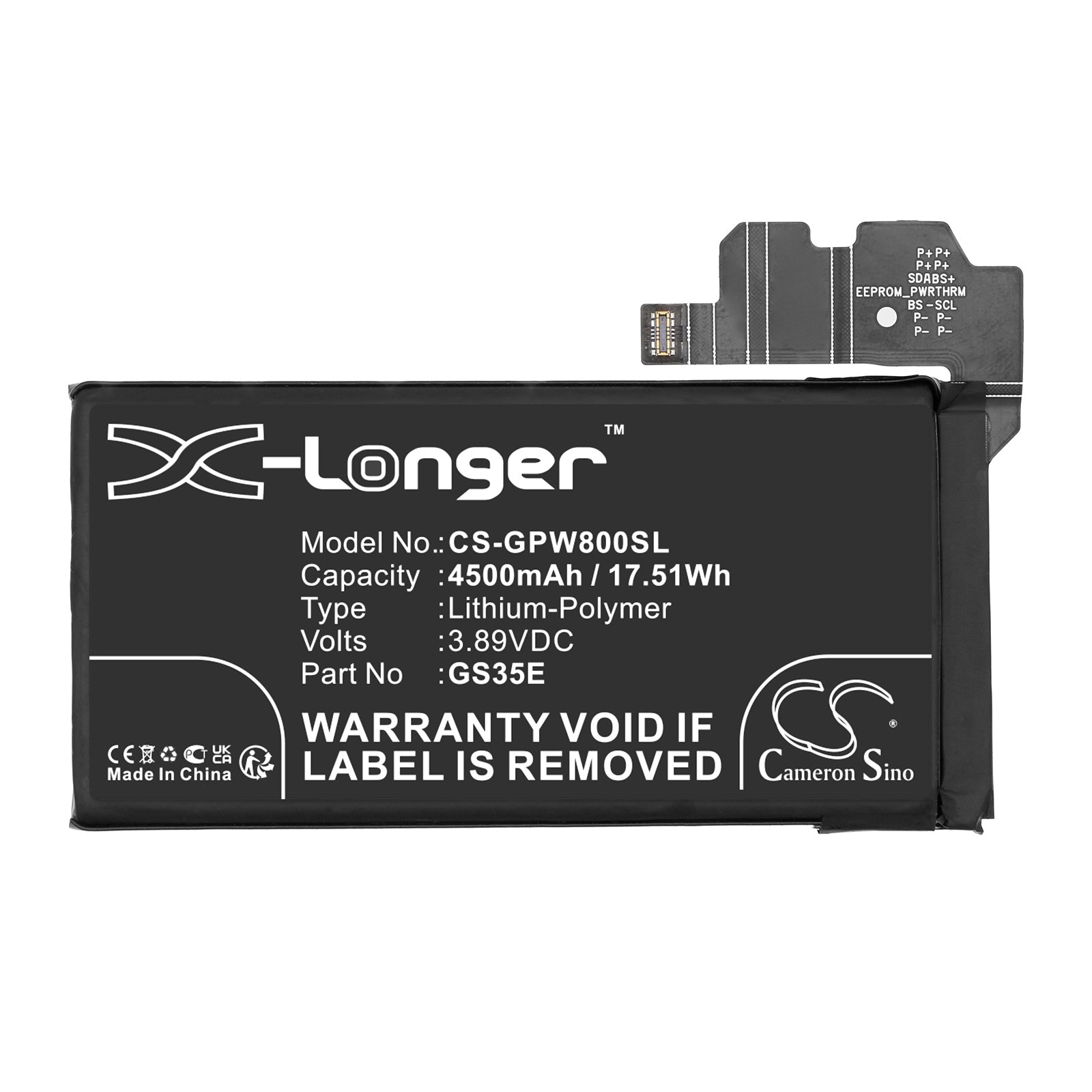 Li-Polymer, Mobile, SmartPhone Battery fits Google G9bqd, Gkws6, 3.89V, 4500mAh Mobile, SmartPhone Cameron Sino Technology Limited