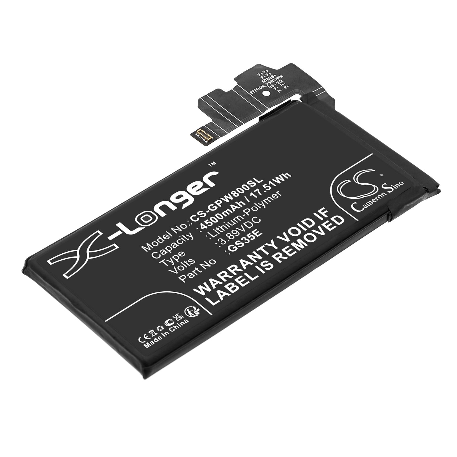 Li-Polymer, Mobile, SmartPhone Battery fits Google G9bqd, Gkws6, 3.89V, 4500mAh Mobile, SmartPhone Cameron Sino Technology Limited